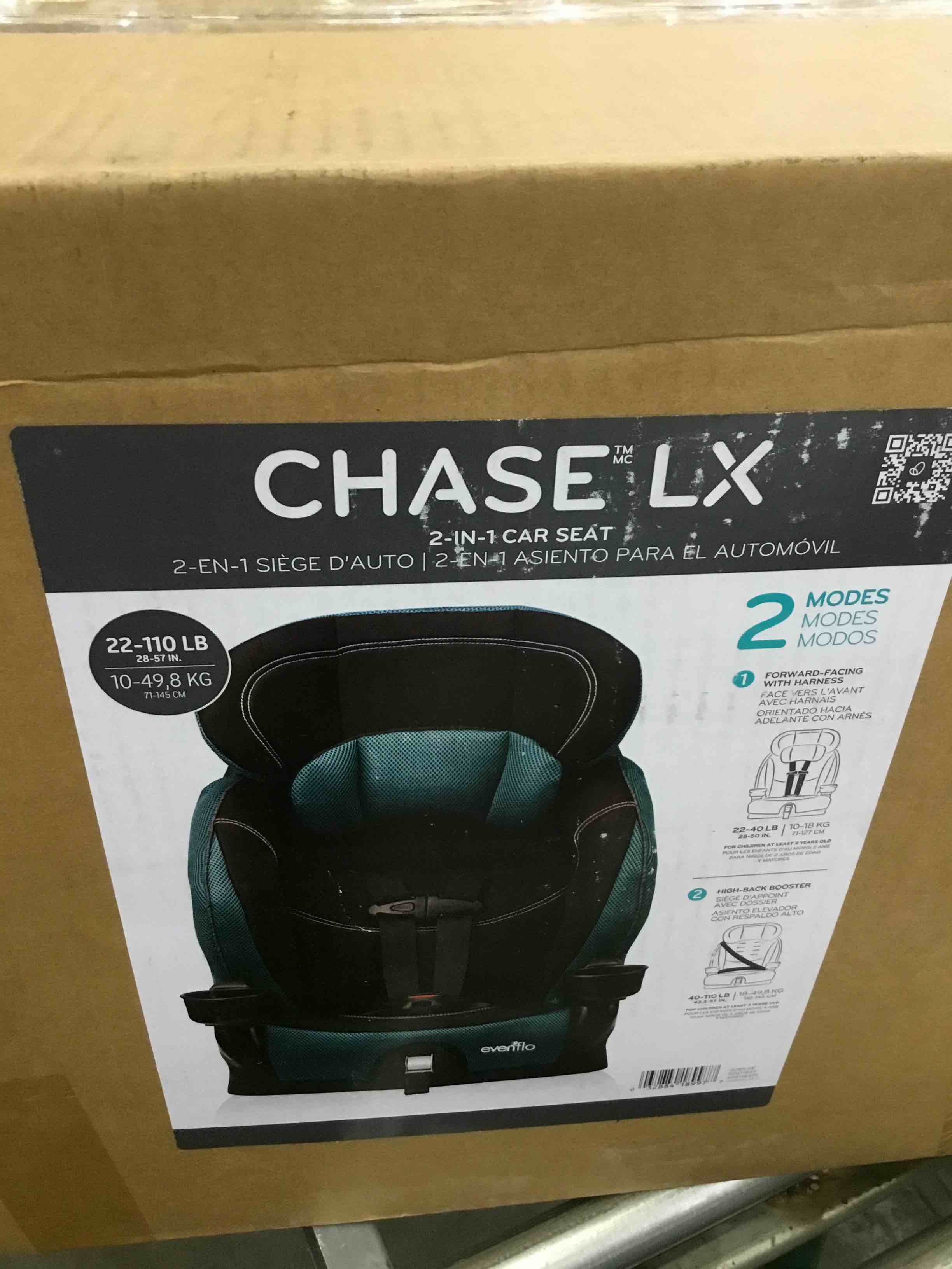 Evenflo Chase Harnessed Booster, Jubilee , 18x18.5x29.5 Inch (Pack of 1)