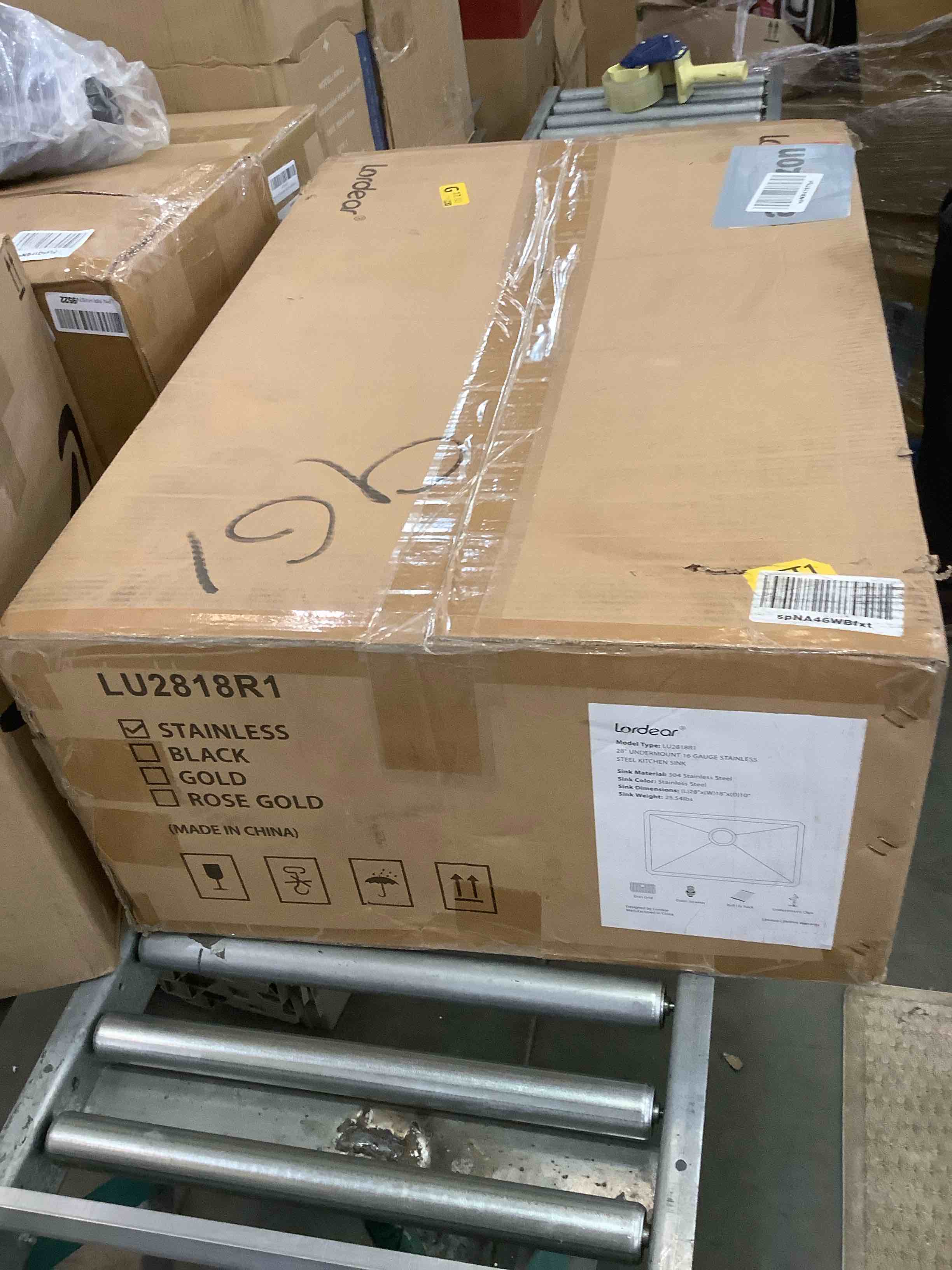 Lordear Undermount Kitchen Sinks 26 inch Stainless Steel Single Bowl Kitchen Sink Undermount 16 Gauge 10" Deep Basin 26x18 In Under Counter Sinks