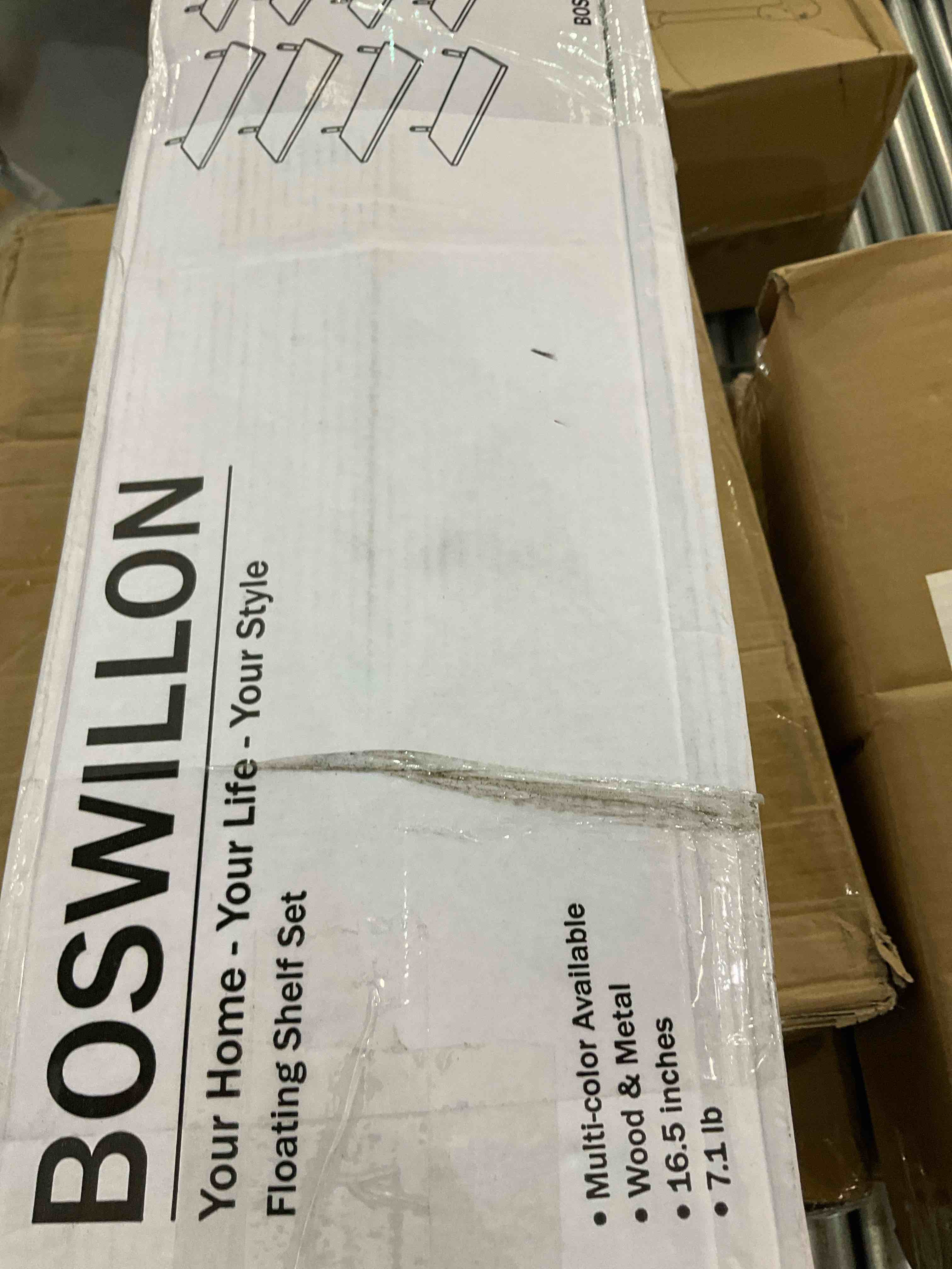 Boswillon Floating Shelves Set of 8, Rustic Wood Shelves for Wall Decor, Wall Mounted Shelves, Hanging Shelves for Wall Storage, Wall Shelves for Bedroom, Bathroom, Living Room - Carbonized Black