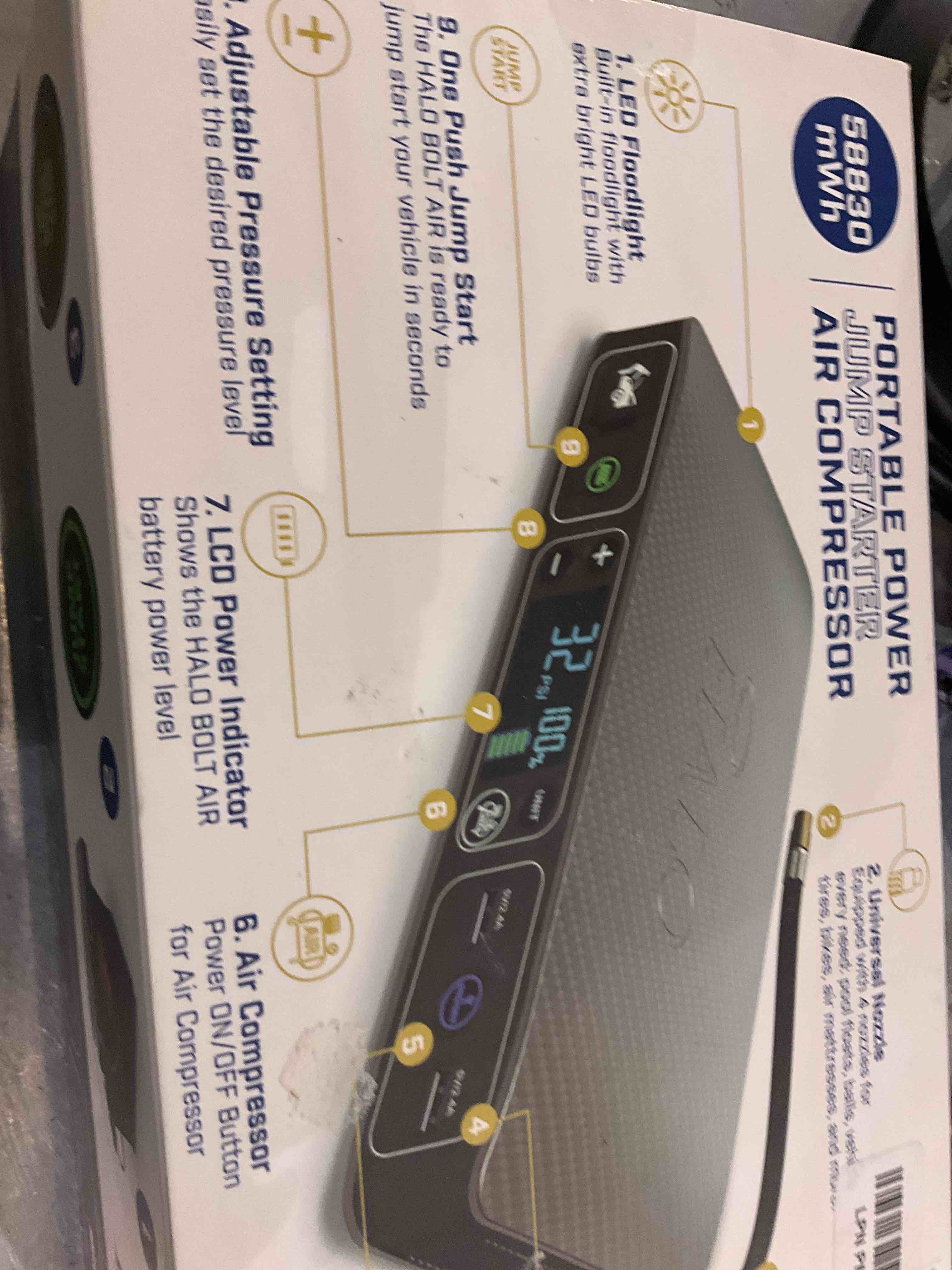 portable power jump starter air compressor