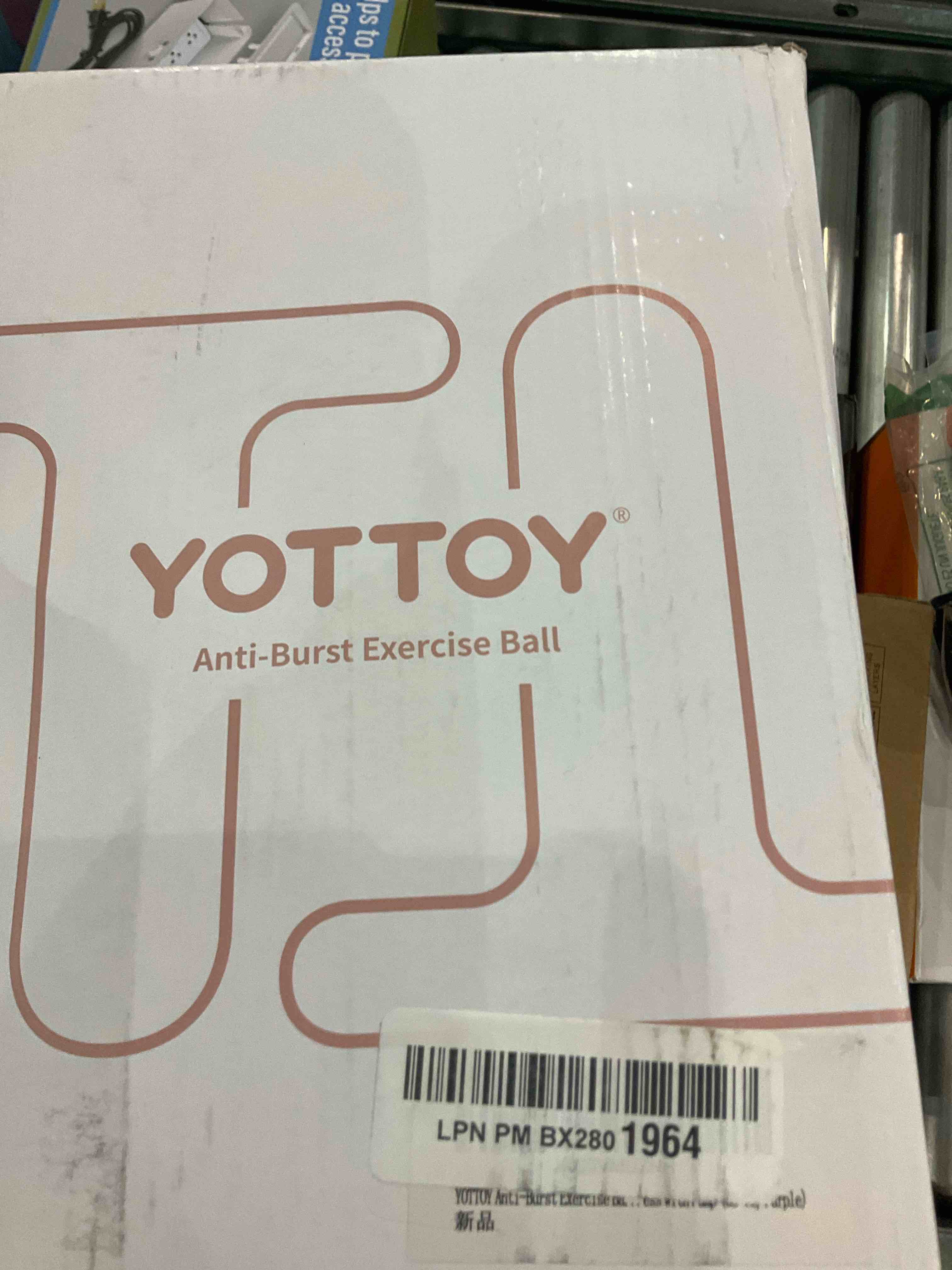 YOTTOY Anti-Burst Exercise Ball for Working Out, Yoga Ball for Pregnancy,Extra Thick Workout Ball for Physical Therapy,Stability Ball for Ball Chair Fitness with Pump (Purple)