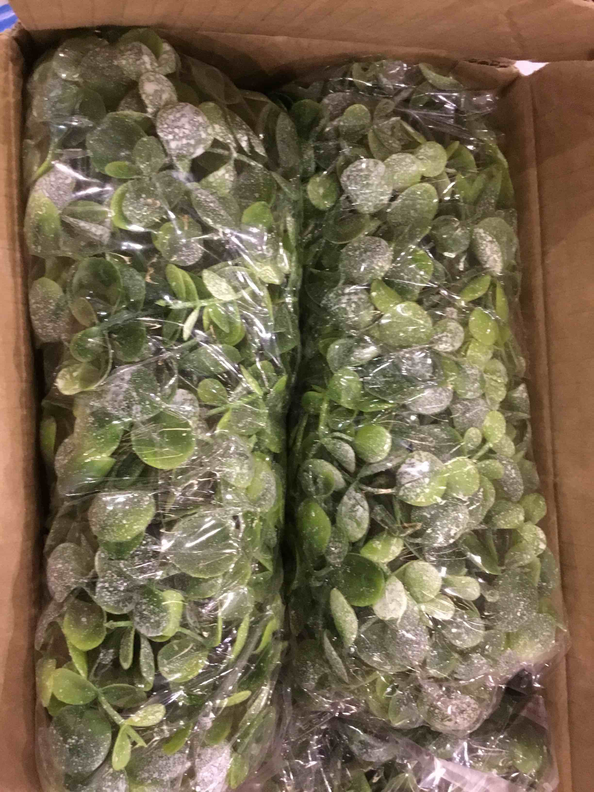 BLEUM CADE 7 Pack Faux Eucalyptus Garland, 5.9Ft/pcs Artificial Greenery Garland Fake Hanging Eucalyptus Vines Garland Decor for Wedding Backdrop Arch Party Home Table Decoration(Grey Green)