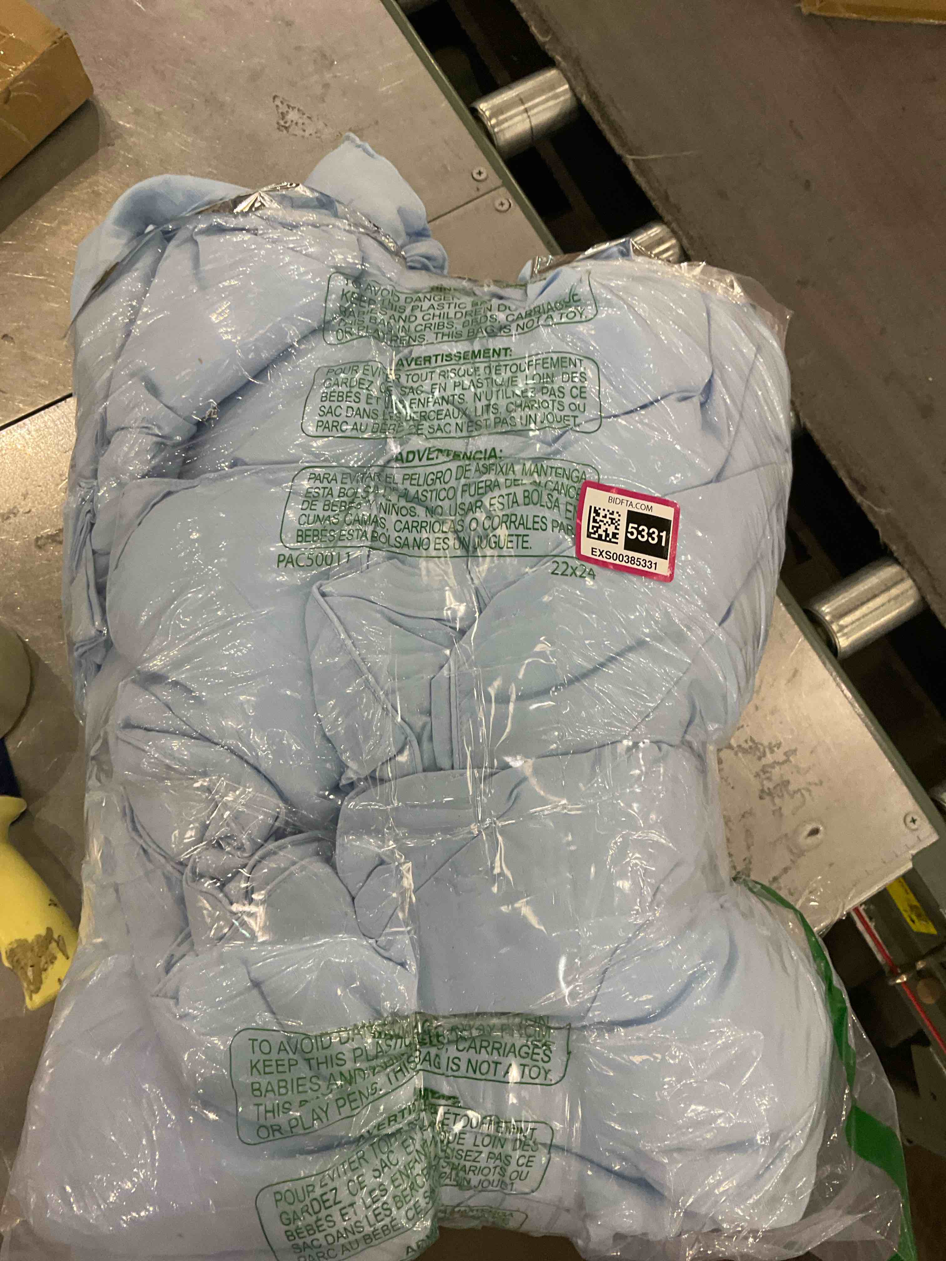 light blue comforter