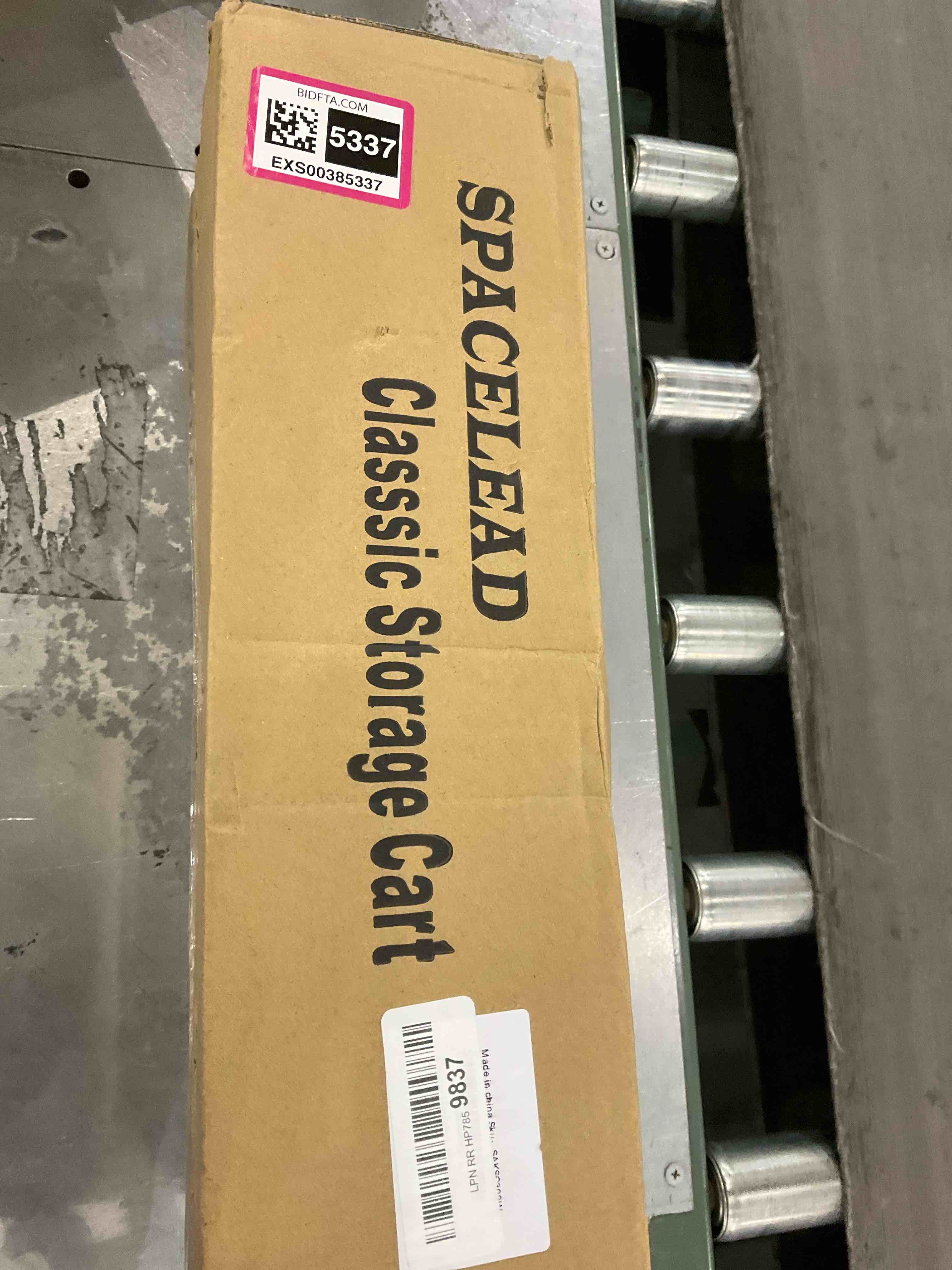 SPACELEAD 3-Tier Utility Storage Cart, Mobile Utility Cart with Lockable Caster Wheels, Rolling Carts Organizer for Bathroom Laundry Kitchen,Used as Book Art Snack lash Makeup Diaper cart, White