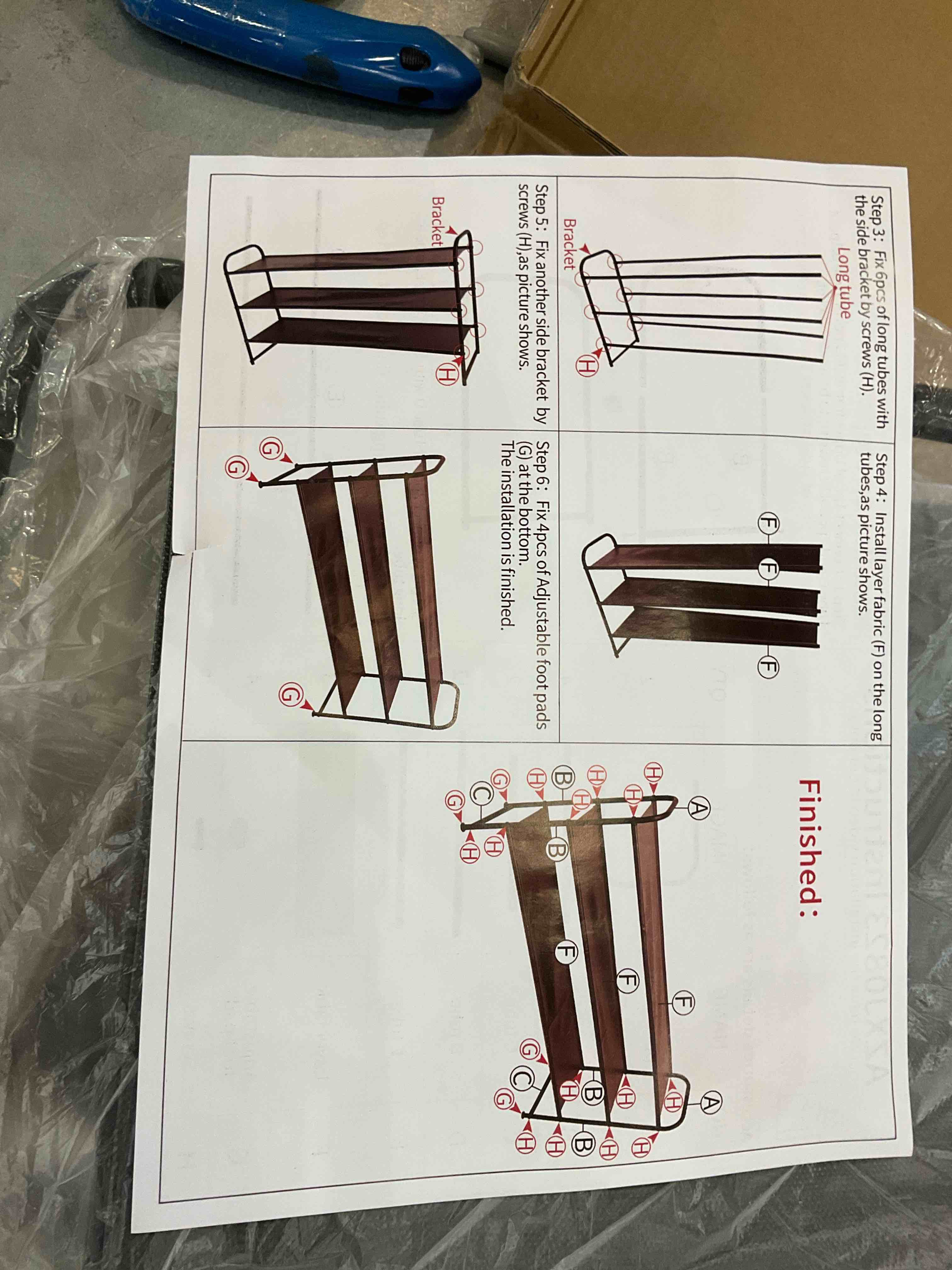 3 tier closet fabric shelves