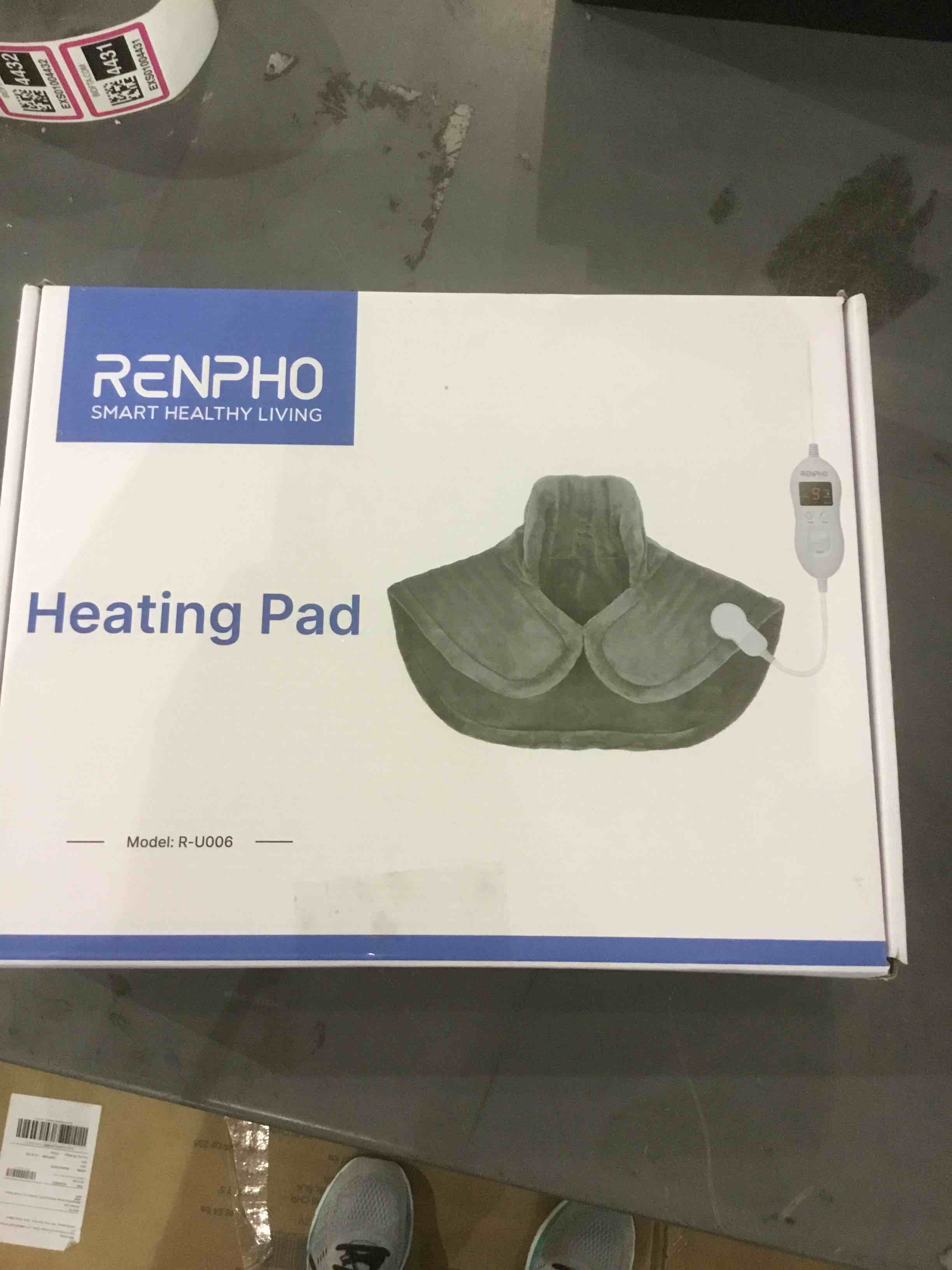 RENPHO Large Heating Pad for Neck and Shoulders, Heat Pad Neck Wrap for Back Pain and Cramps Relief, 19"x24'' Fast Heating with Machine Washable, Auto Shut Off, Gifts for Women, Moist heating Option