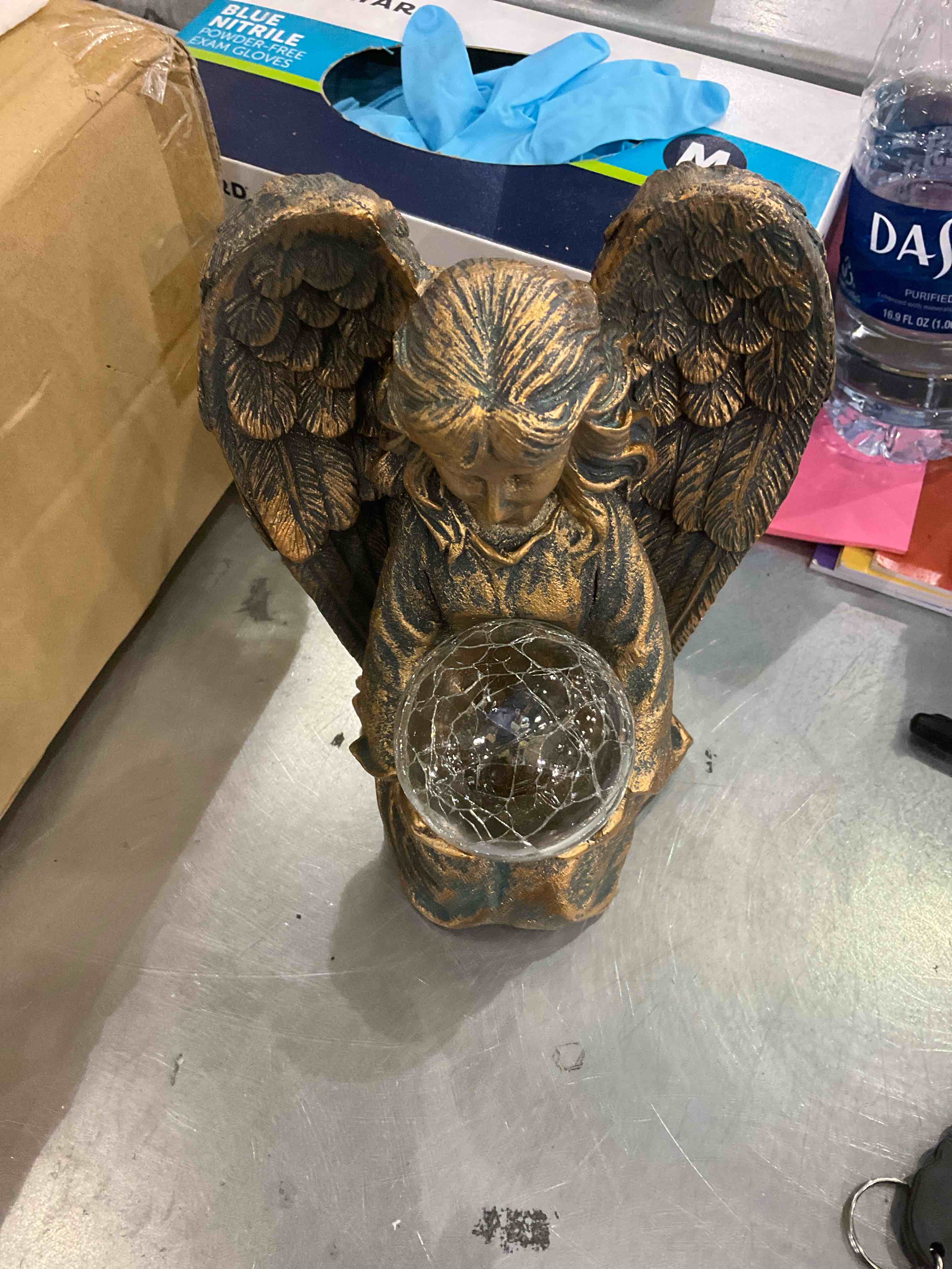 Figurines Angel With hate Resin Brown Modern Carved Decorative Medium Novelty