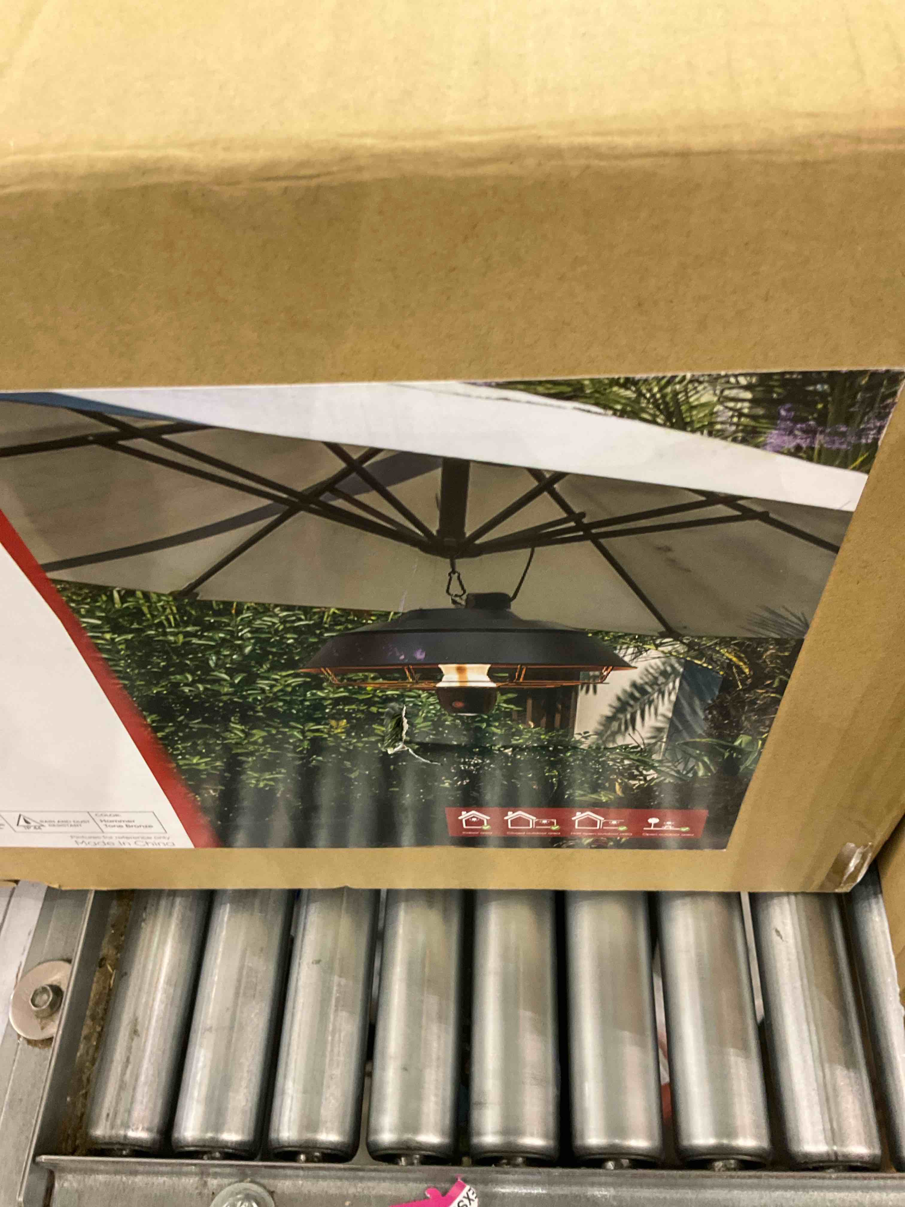 Star Patio Electric Patio Heater, Outdoor Heater with Remote Control & Touch Switch, 600W/900W/1500W Infrared Ceiling Heater with Hammer Tone Bronze Finish, IP44 Waterproof, Patio Heater, STP1566-C-N