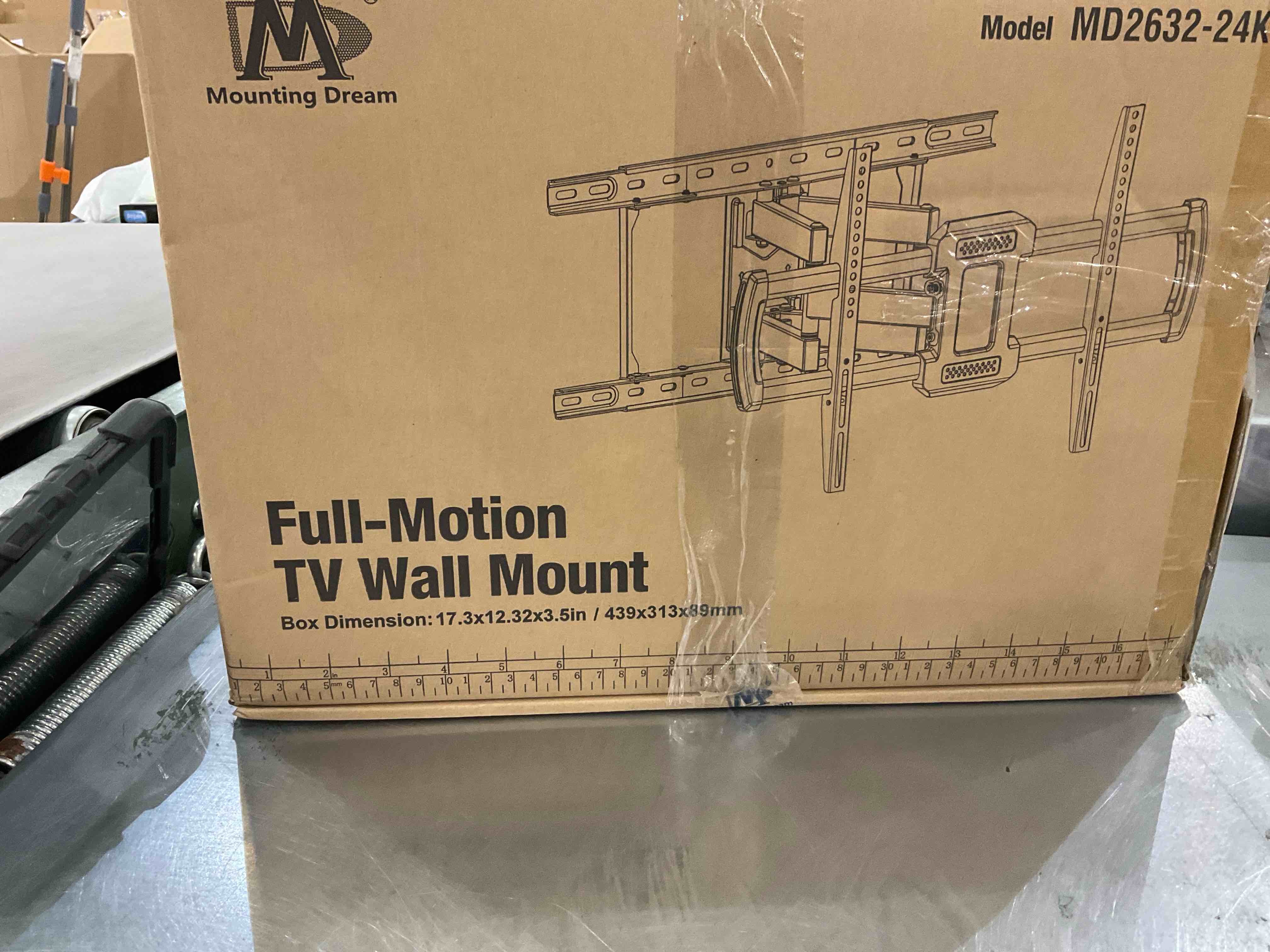 Mount-It! TV Mount with Shelf | Full Motion TV Wall Mount with Floating