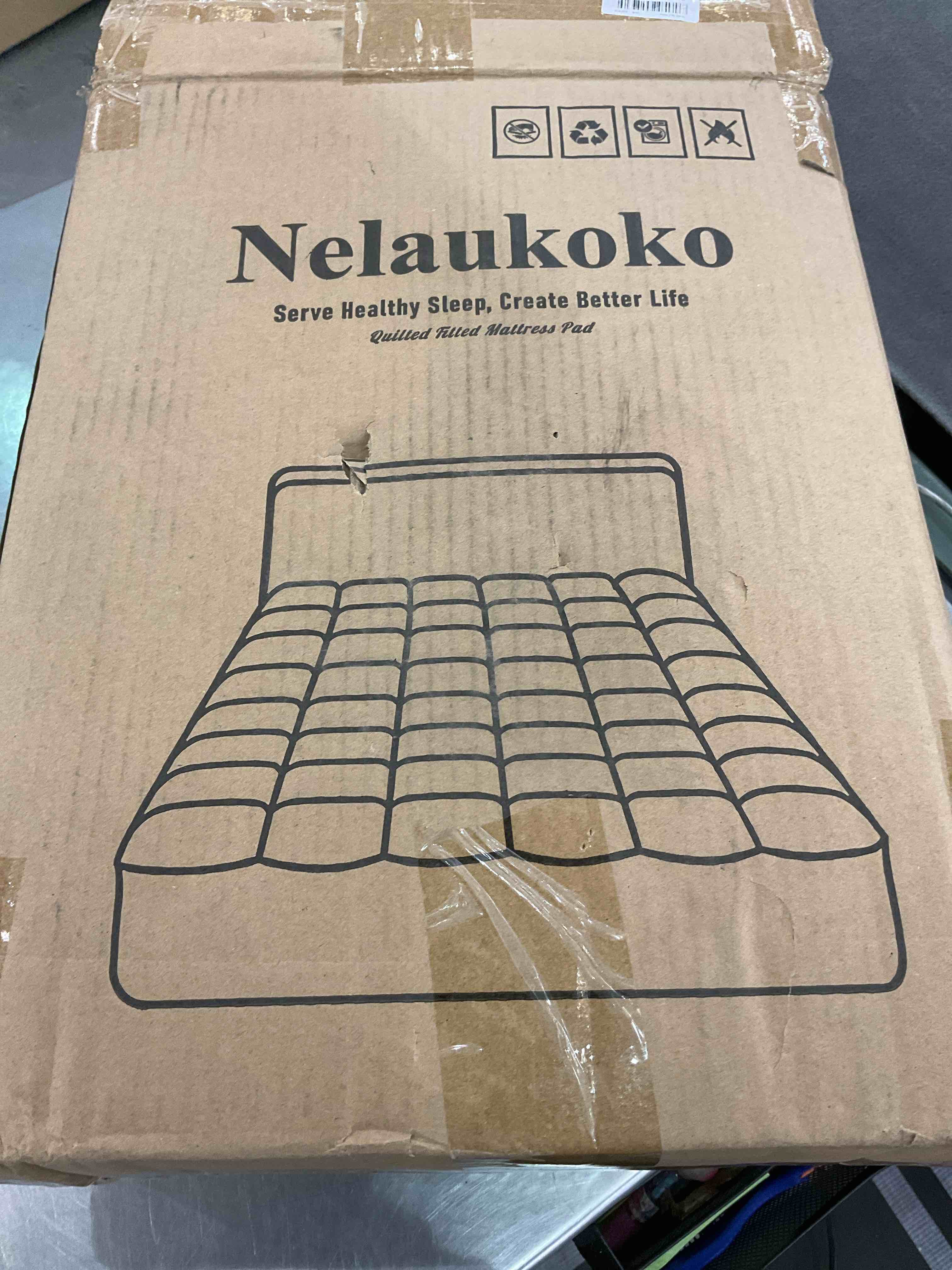 Nelaukoko Quilted Fitted Mattress Pad 100% Polyester full 