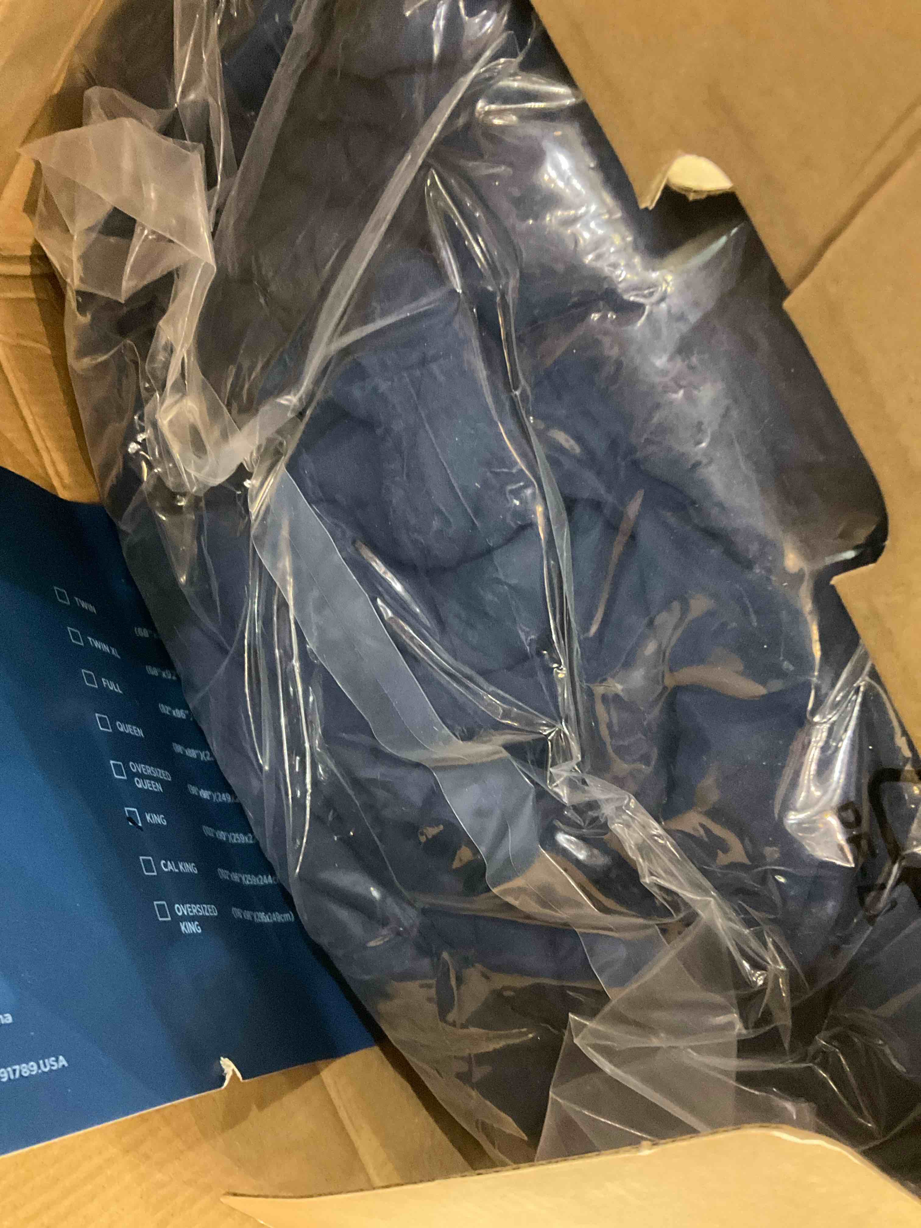 Bedsure Duvet Insert King Comforter Navy All Season Quilted Down