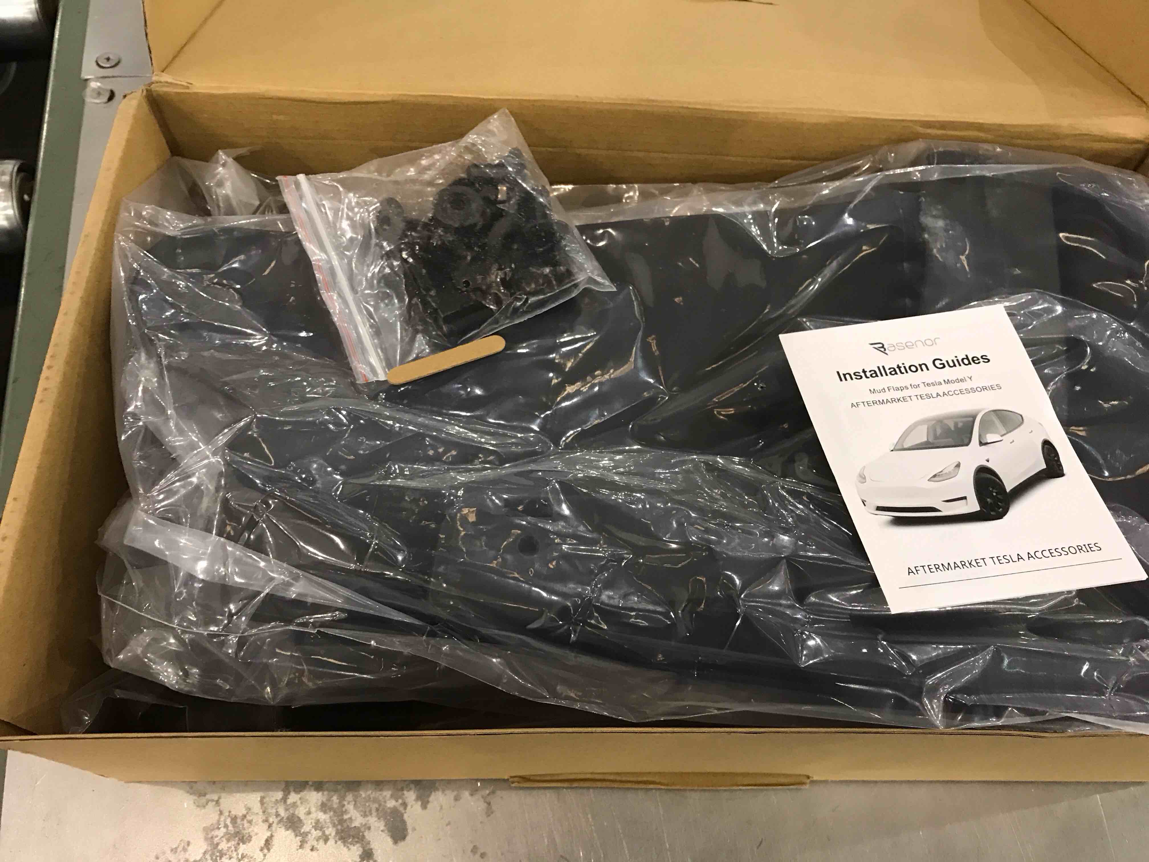 BASENOR Tesla Model Y Mud Flaps Splash Guards Winter Vehicle Sediment Protection No Need to Drill Holes(Set of 4)