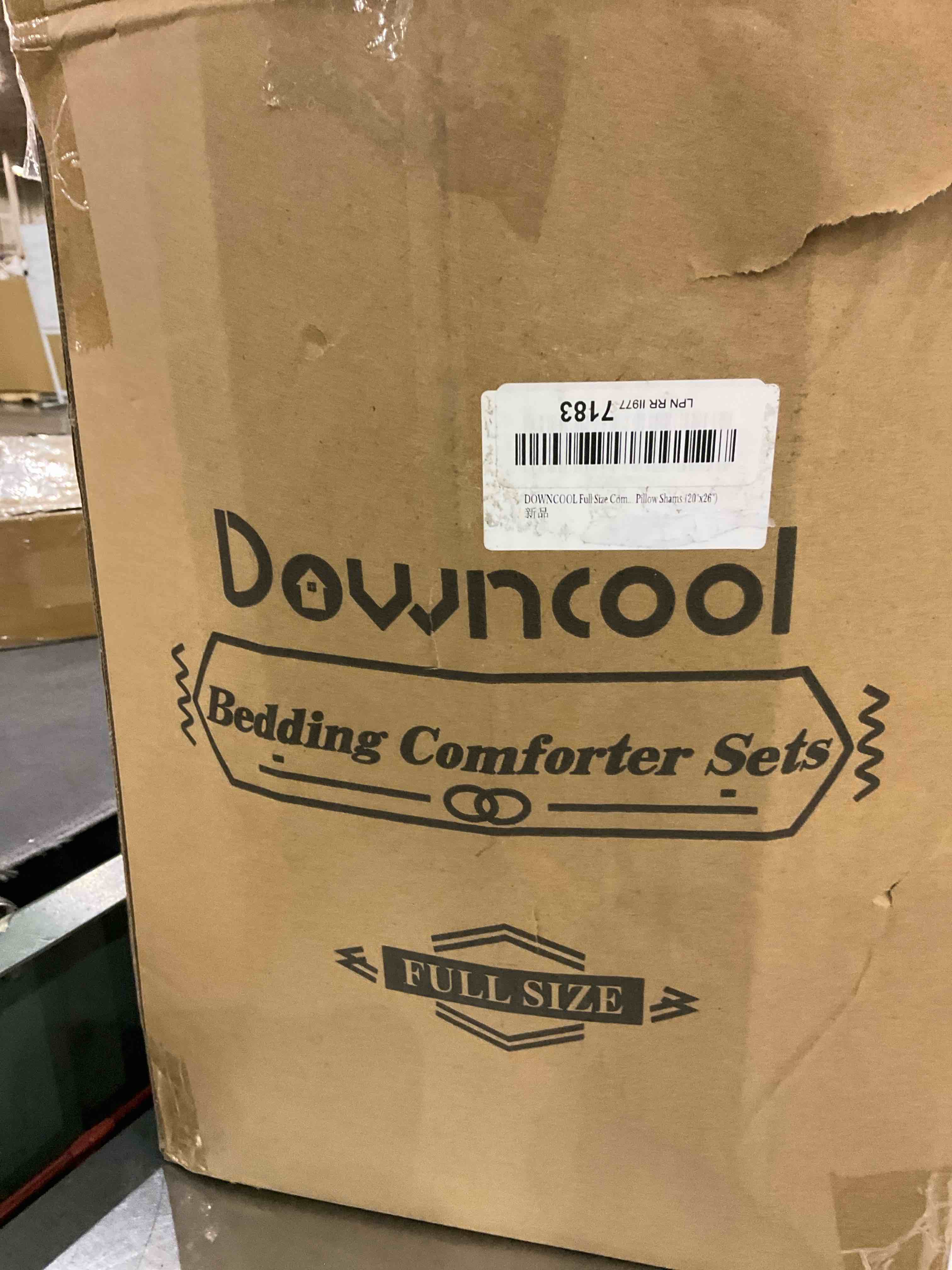 DOWNCOOL Full Size Comforter Sets, 3 Pieces Grey Bedding Comforter Sets, All Season Comforter Full Size, Cationic Dyed Bed Set with 1 Comforter (82"x86") & 2 Pillow Shams (20"x26")