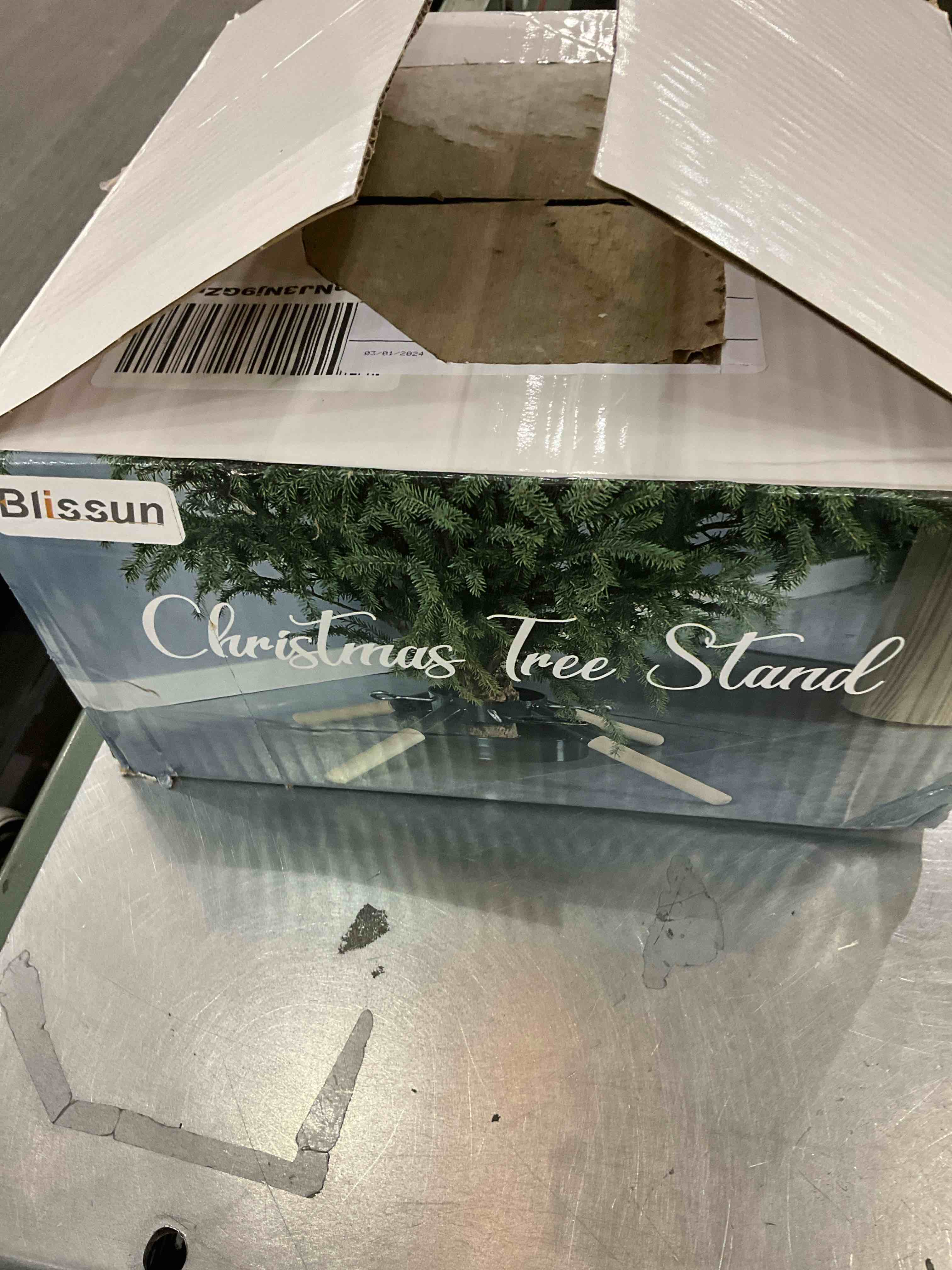 Blissun Christmas Tree tand for Real Trees, Green