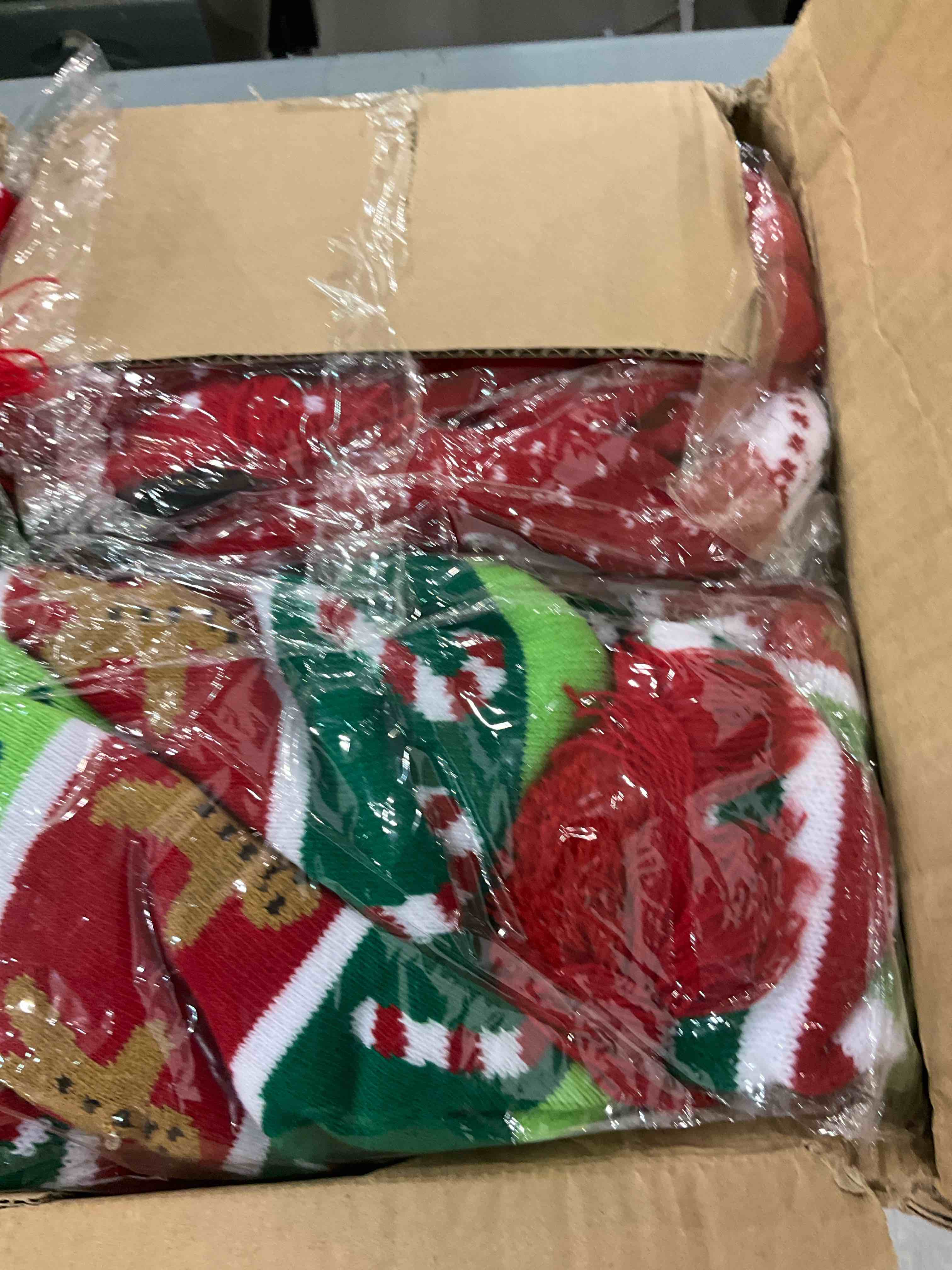 set of Christmas hats and scarves 