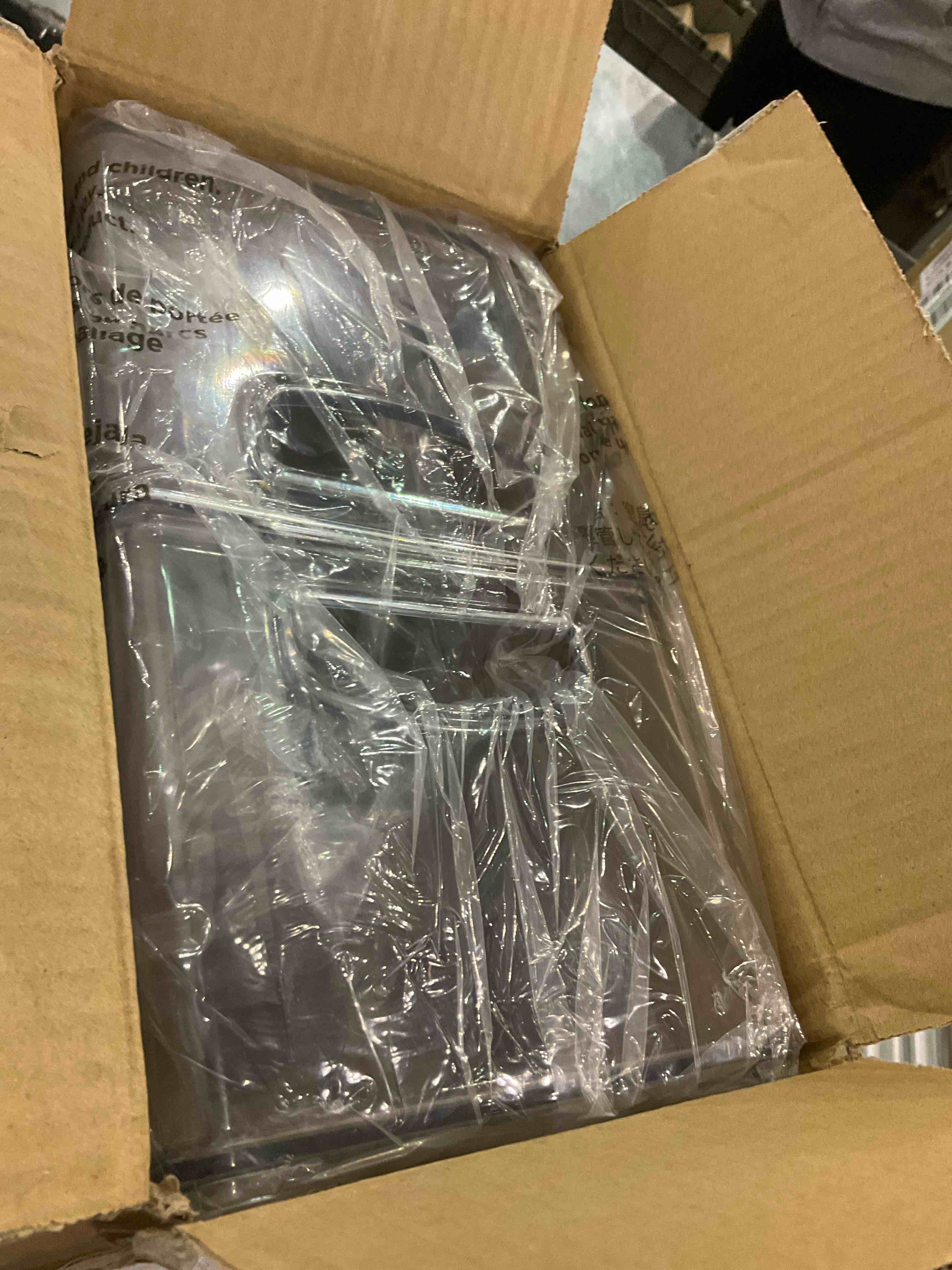 mDesign Nate Home by Nate Berkus 2-Tier Sliding Plastic Pull-Out Drawer Organizer | 2 Large Bins, Kitchen Cabinet Organizer and Pantry Storage from mDesign - Clear/Polished Stainless Steel