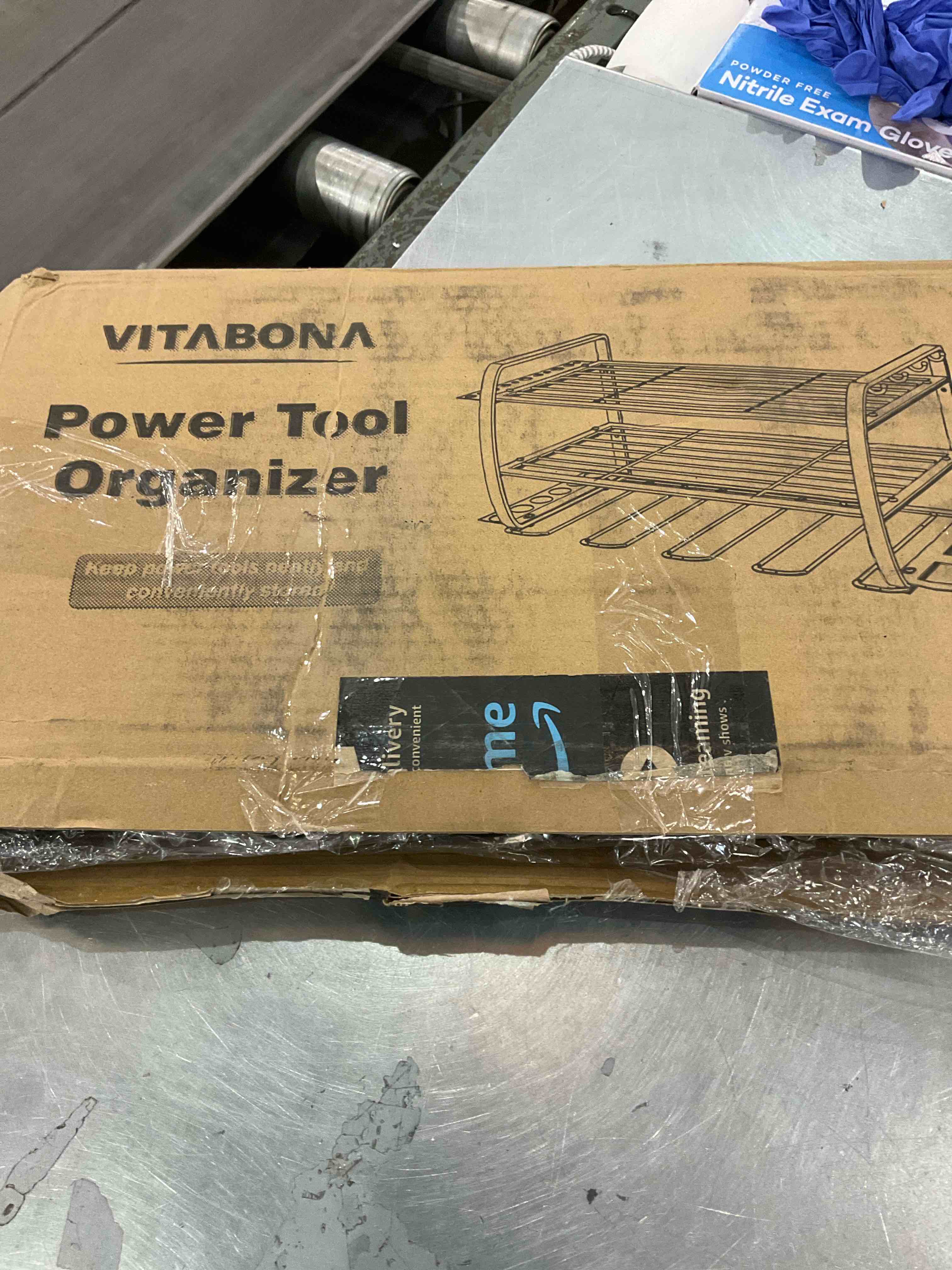 VITABONA Power Tool Organizer Wall Mount, Drill Holder Wall Mount, Cordless Tool Organizers and Storage, Multi-function Tool Rack, Power Tool Storage Rack Suitable for Garage, Workshop, Warehouse