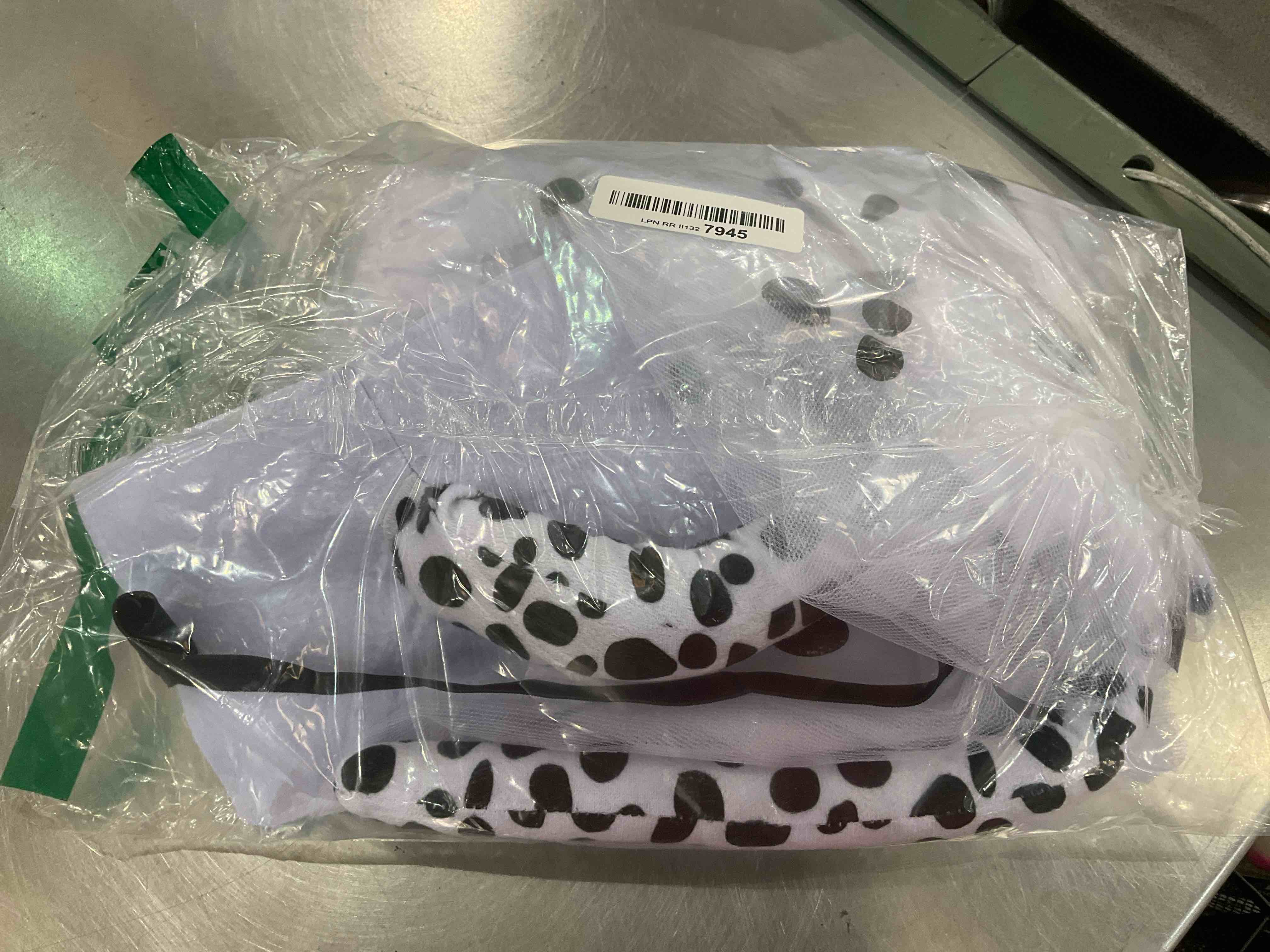 SOMSOC 8 Pieces 101 Day of School Girl Dalmatian Dog Costume Set 100 Days Girls Long Sleeve Pant Accessories for Halloween Cosplay