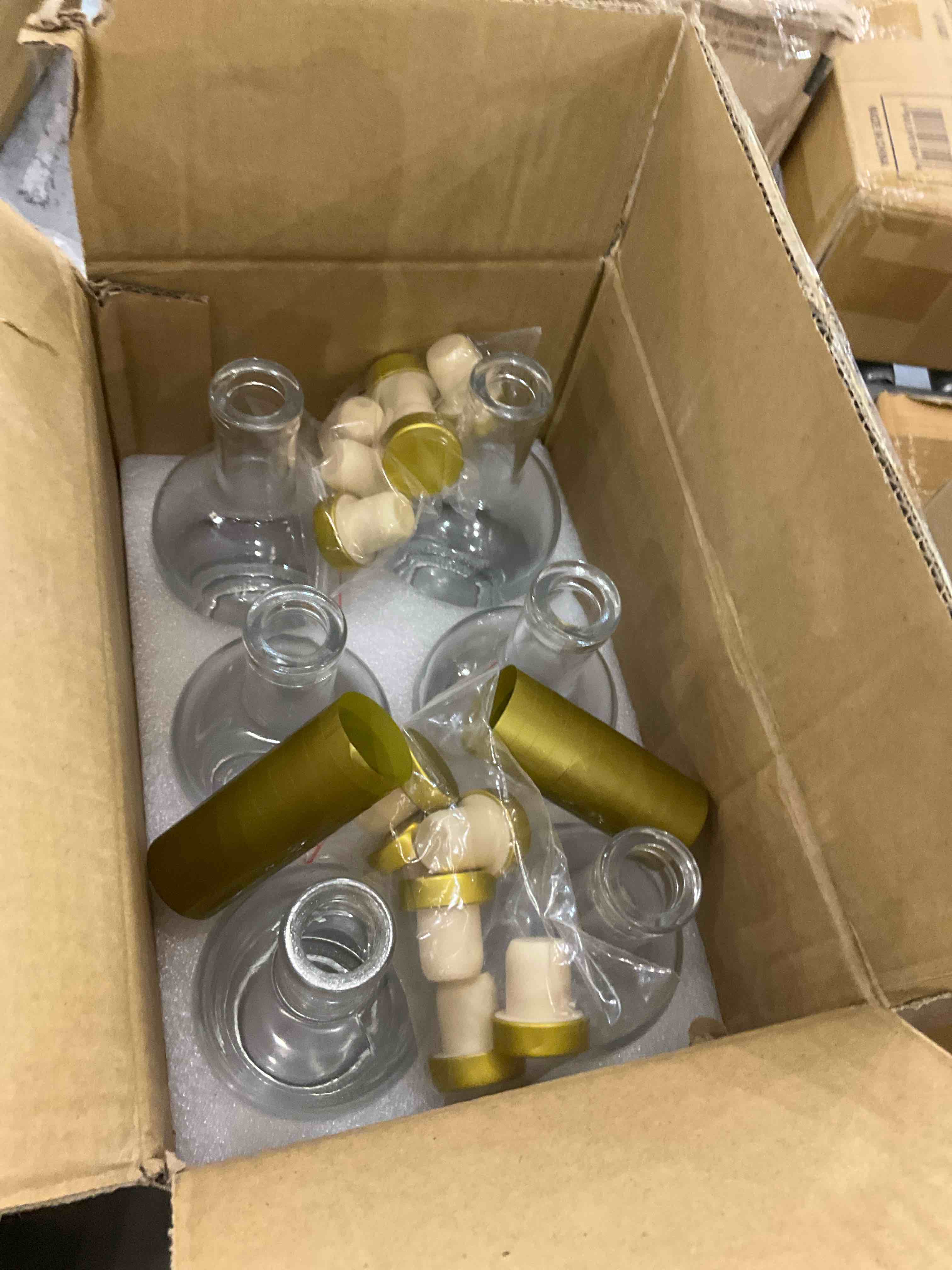 Kaachli Clear Glass Bottles 12 oz - 375ml [Pack of 12] for Wine Beverages Drinks Oil Vinegar Kombucha Beer Water Soda with Cork Stopper Airtight Lid