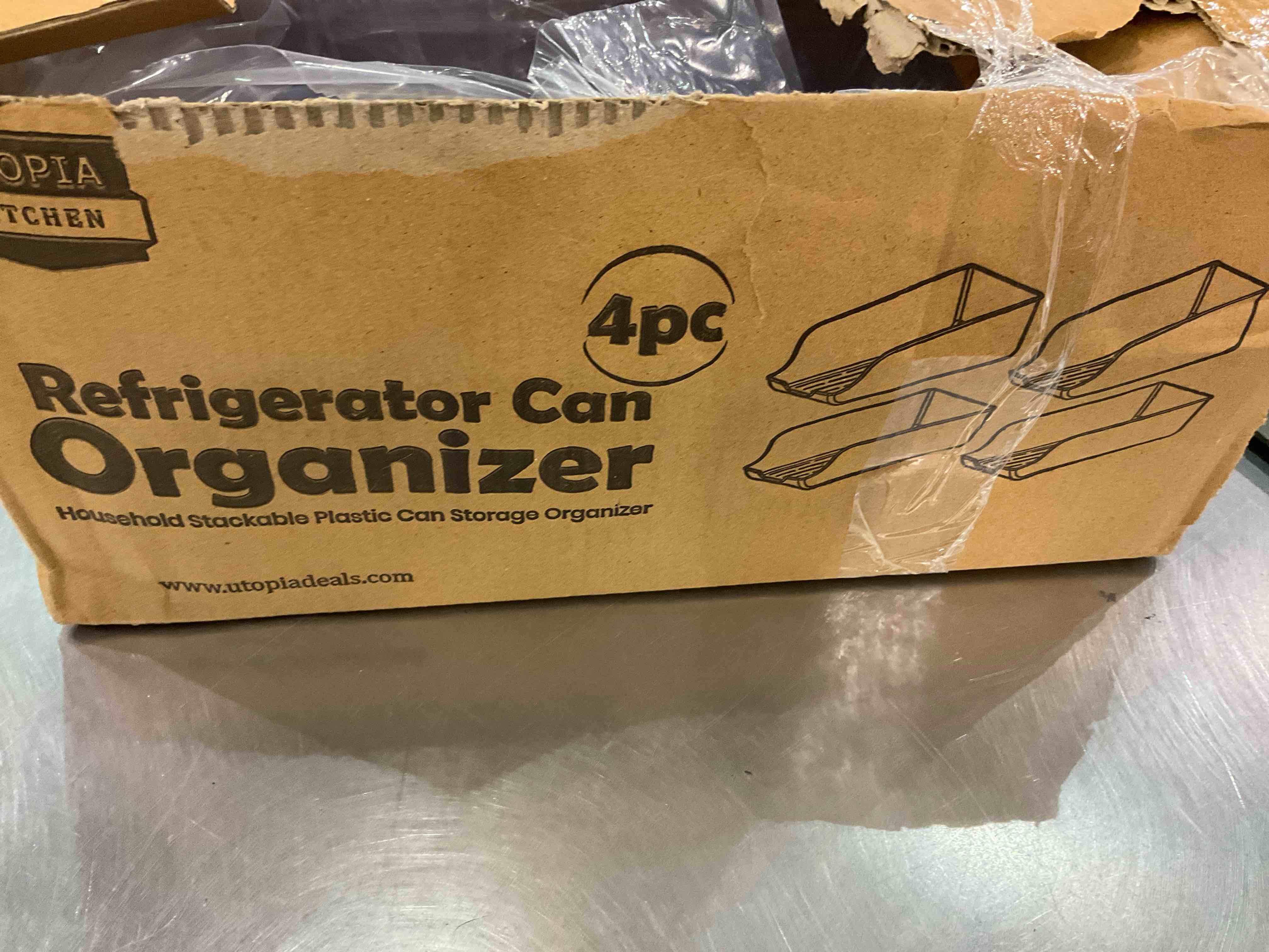 Utopia Kitchen Can Organizer Clear 4 Pack