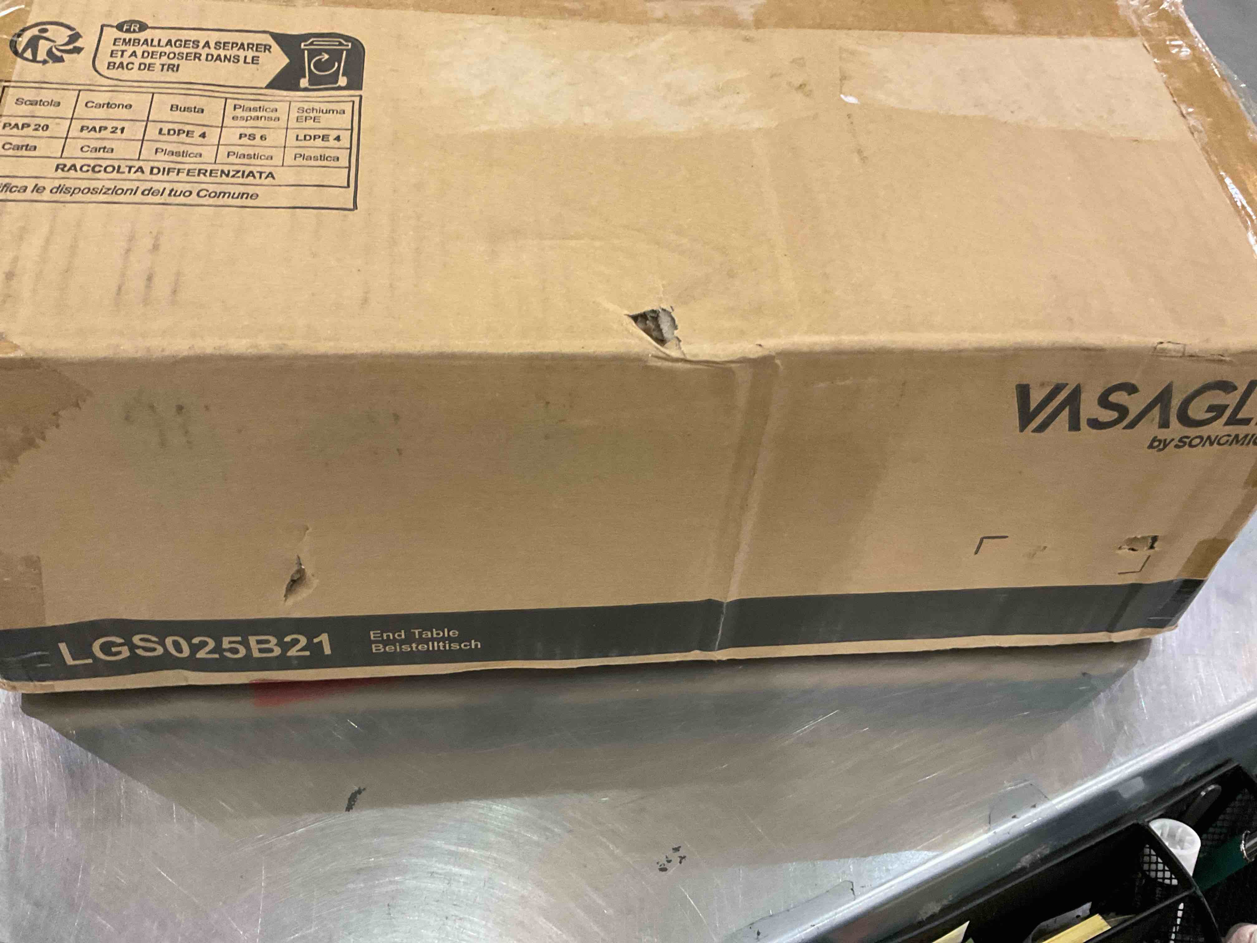 VASAGLE Nightstand, Side Table with 2 Fabric Drawers, 24-Inch Tall End Table with Storage Shelf, for Living Room, Bedroom, Ash Black and Black ULGS025B21