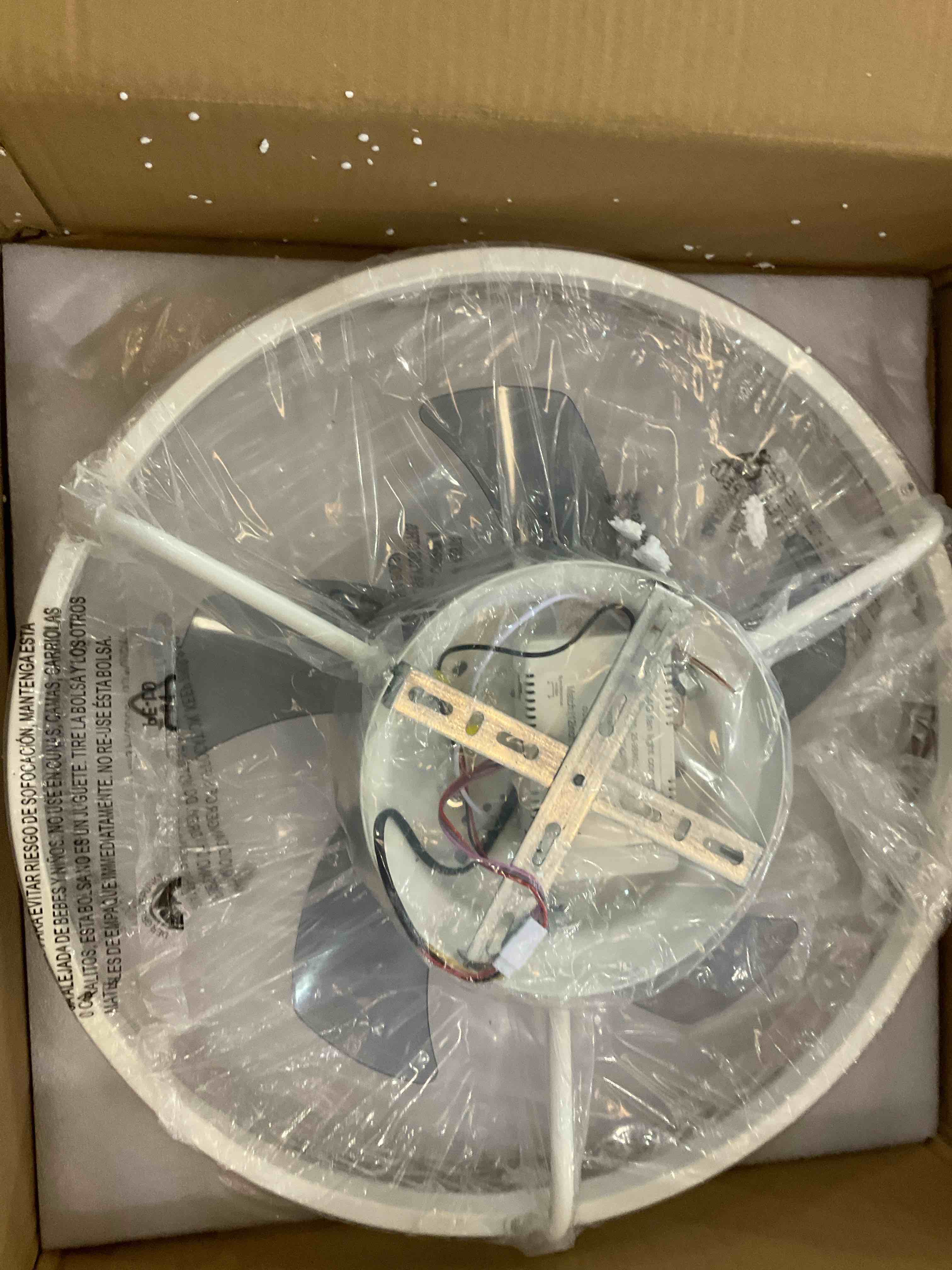 viniv 19'' Low Profile Ceiling Fan with Lights Remote Control, Modern Flush Mount Ceiling Fan, Dimmable LED 6 Speeds Timing Ceiling Fan for Bedroom Kitchen