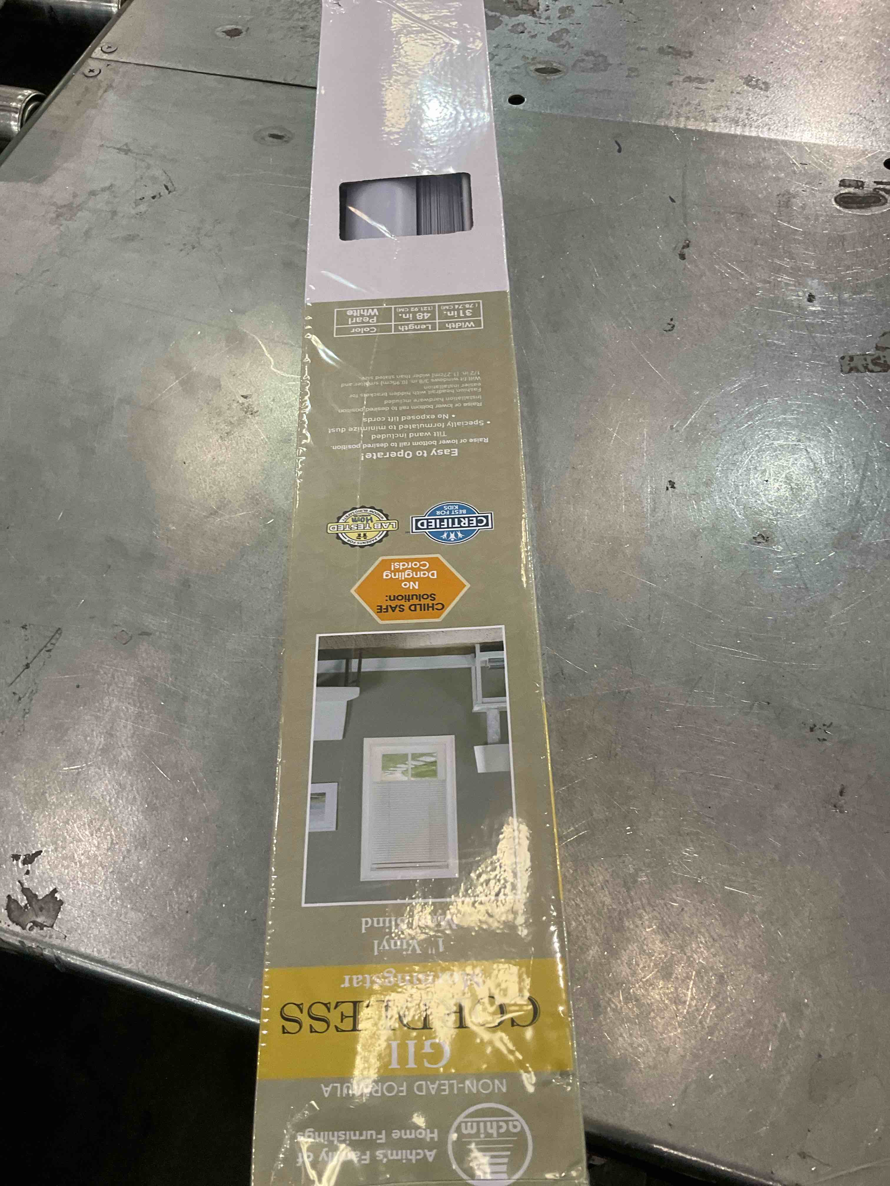 Achim Home Furnishings Cordless Morningstar 1" Light Filtering Mini Blind, Width 31inch, Pearl White