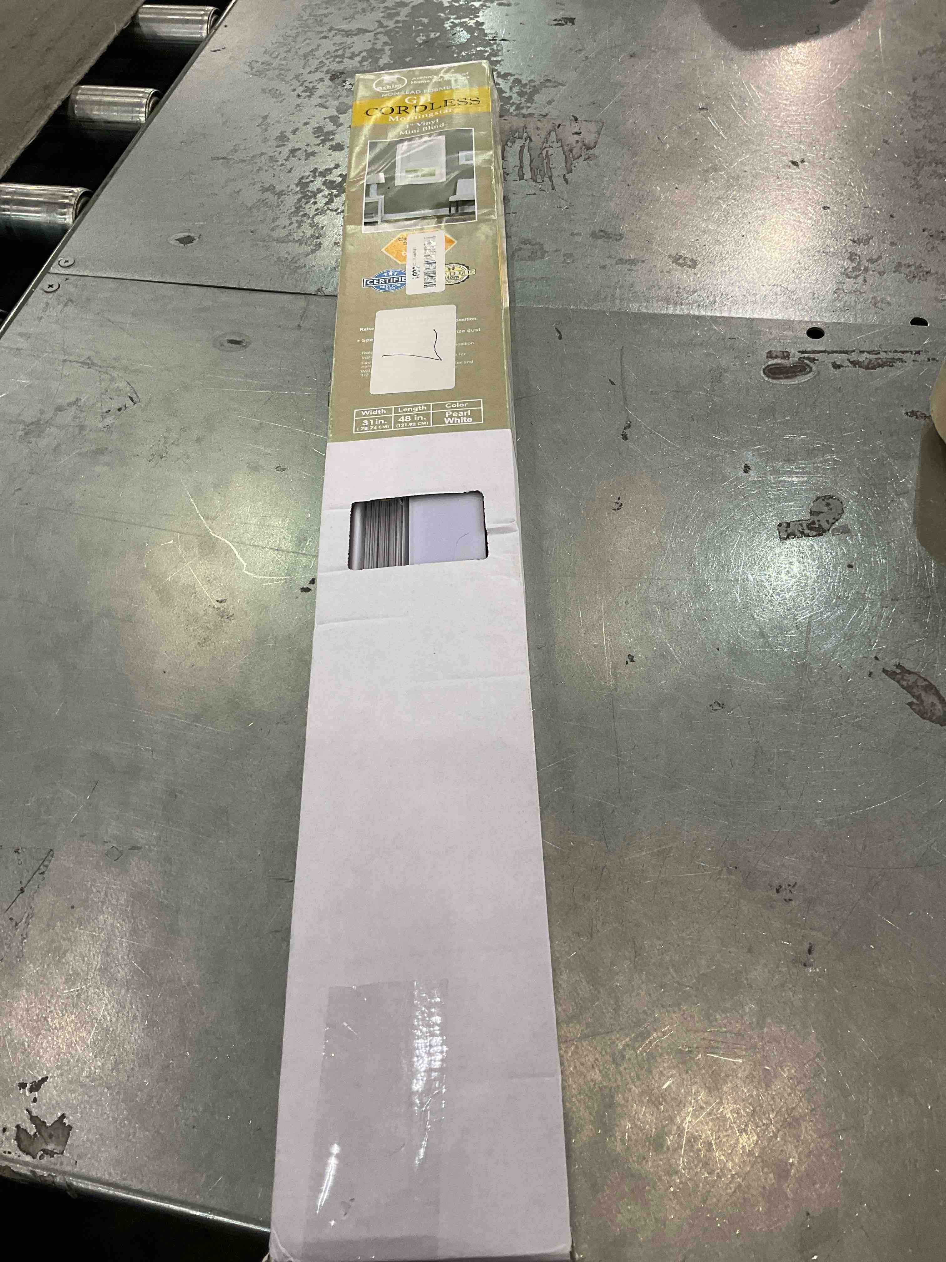 Achim Home Furnishings Cordless Morningstar 1" Light Filtering Mini Blind, Width 31inch, Pearl White