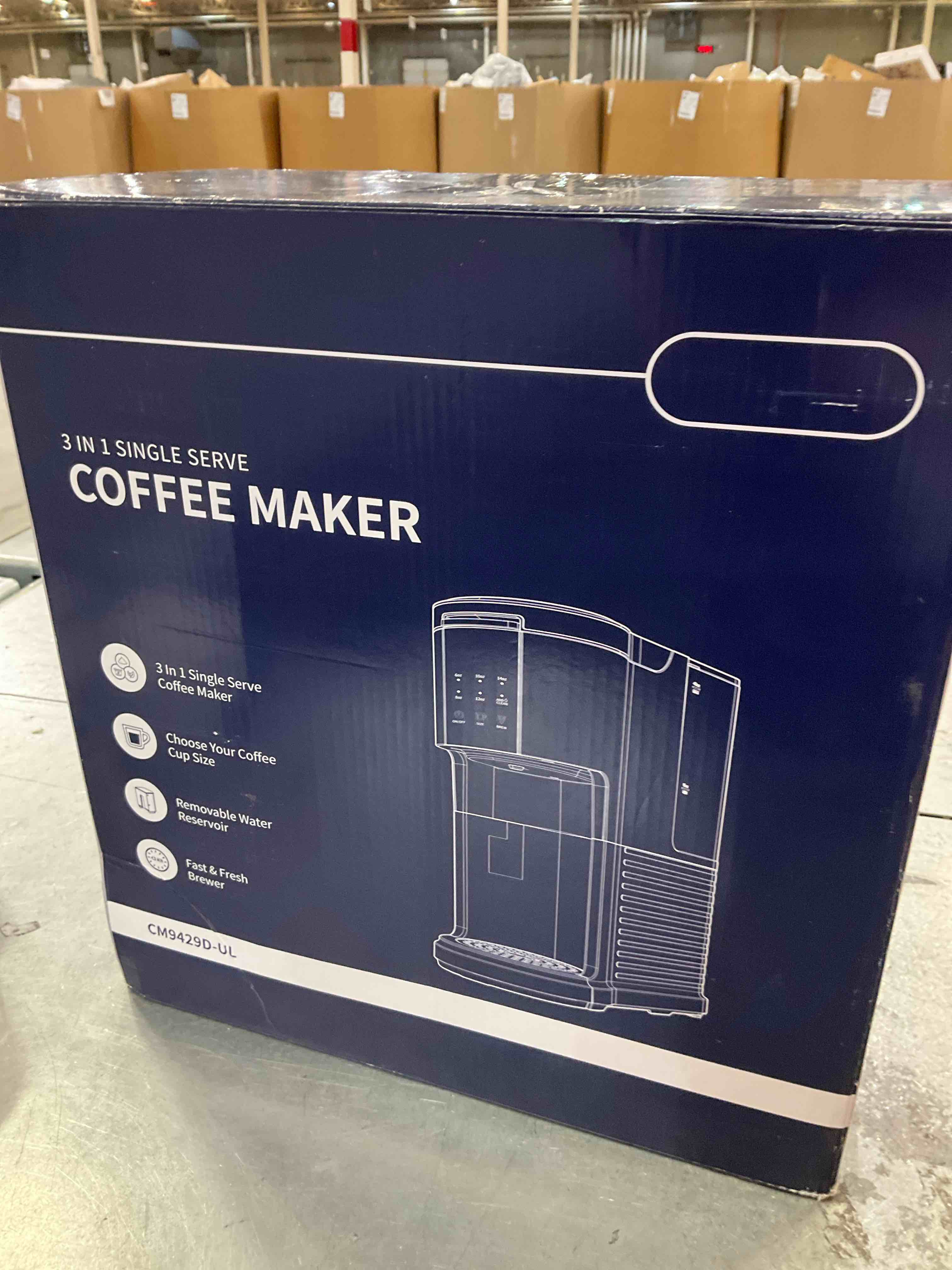 KIDISLE 3 in 1 Single Serve Coffee Maker for K Cup Pods & Ground Coffee & Teas, 6 to 14oz Brew Sizes, with 40oz Removable Water Reservoir, Self-cleaning Function, Black