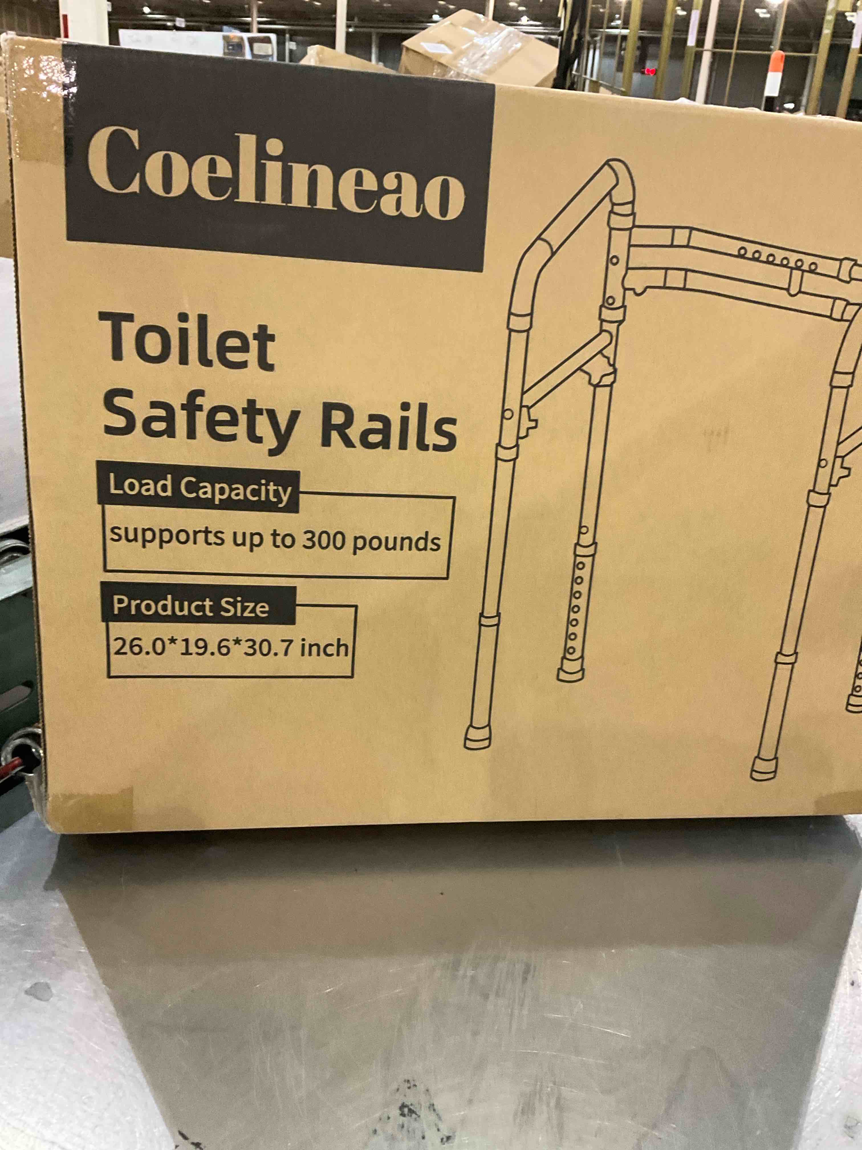 Coelineao Toilet Safety Rails Load Capacity supports up to 300 pounds