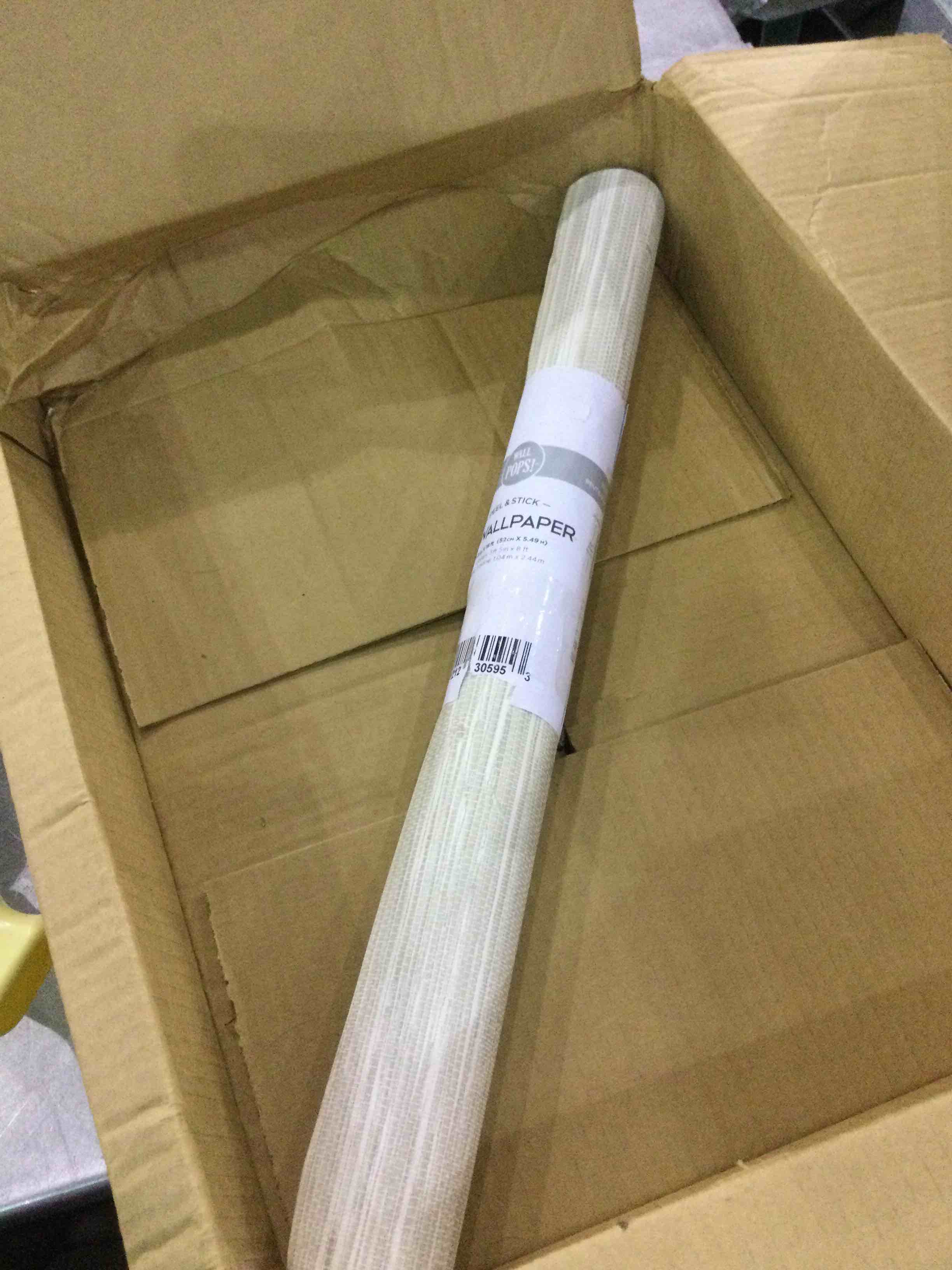 NuWallpaper NU2875 Cream Grassweave Peel & Stick Wallpaper, Neutral