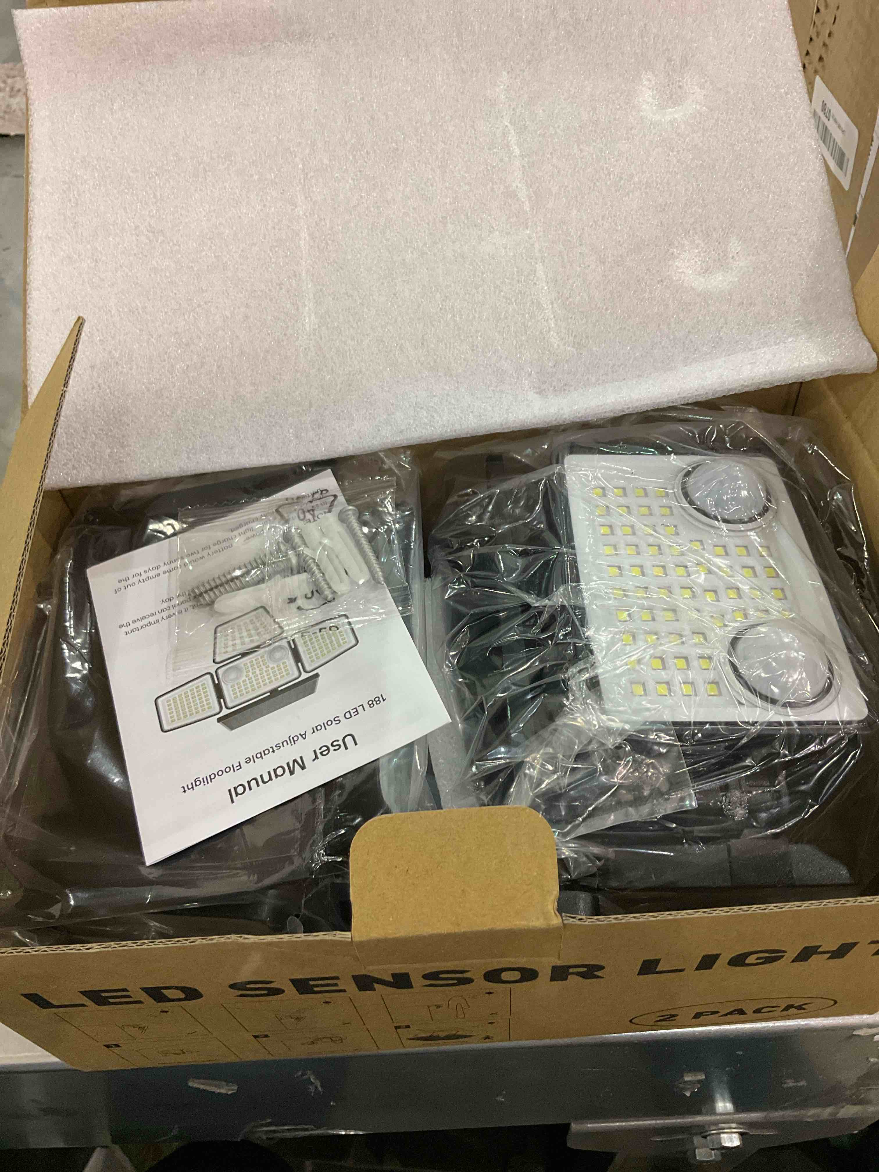 Solar Outdoor Lights - 3000LM 188 LED Motion Sensor Outdoor Lights, 4 Heads IP65 Waterproof Powered Security Flood Lights, 270Â°Wide Lighting Angle Wall Light with Sensors for Backyard Yard