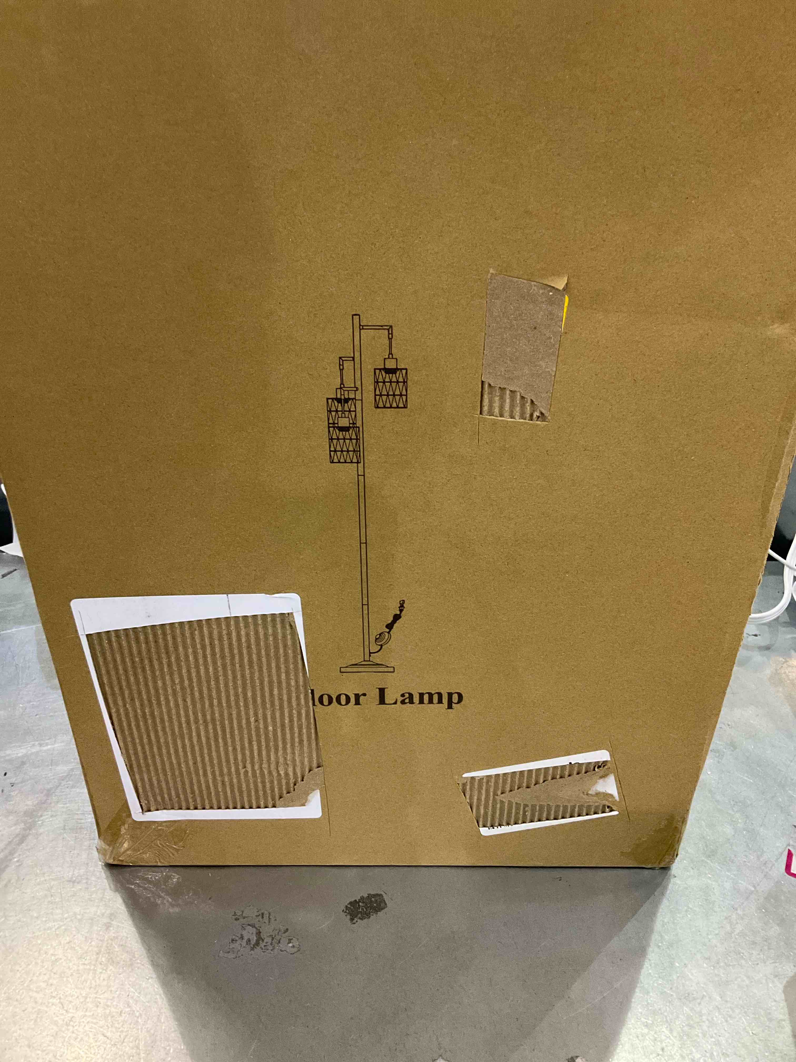 CNXIN 3-Lights Rattan Floor Lamps with ON/Off Foot Switch Tree Standing Lamp with Wood Rattan Lampshades Boho Floor Lamp Tall Pole Lamp for Living Room Bedroom Office, 3 PCS 6W Bulbs Included