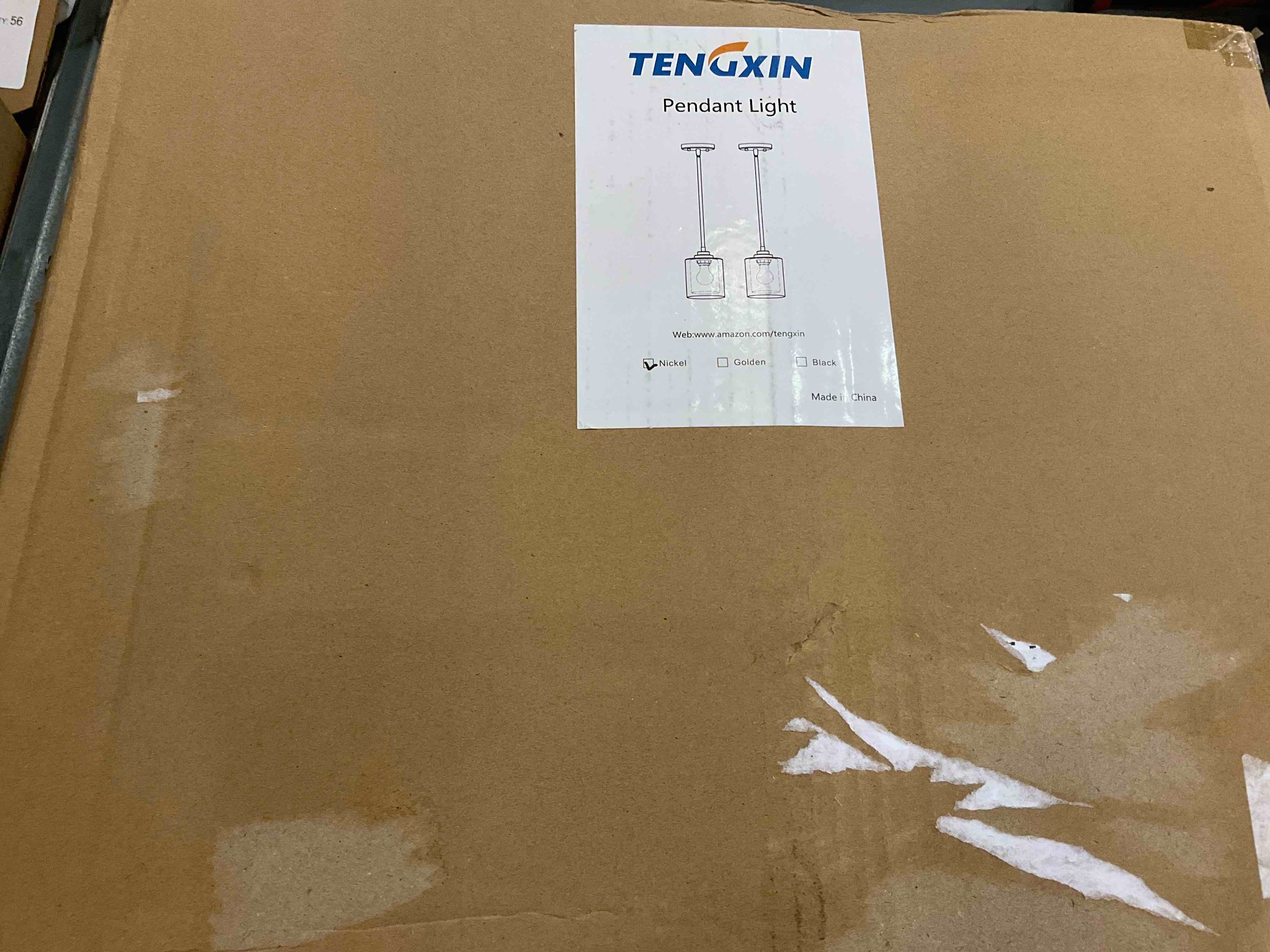 TENGXIN Pendant Light,Brushed Nickel Modern Pendant Light for Kitchen 