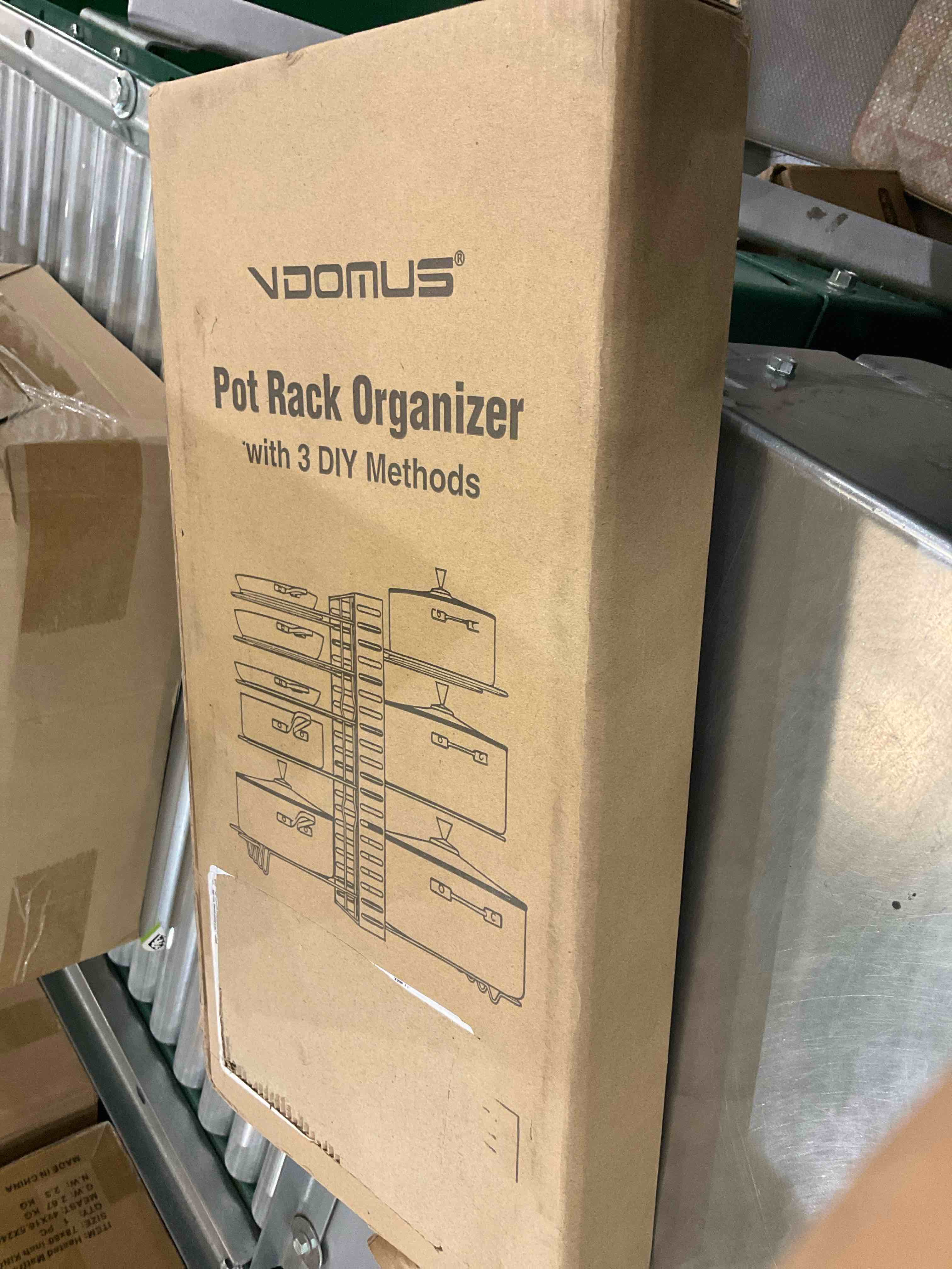 VDOMUS pot rack organizer with 3 diy methods