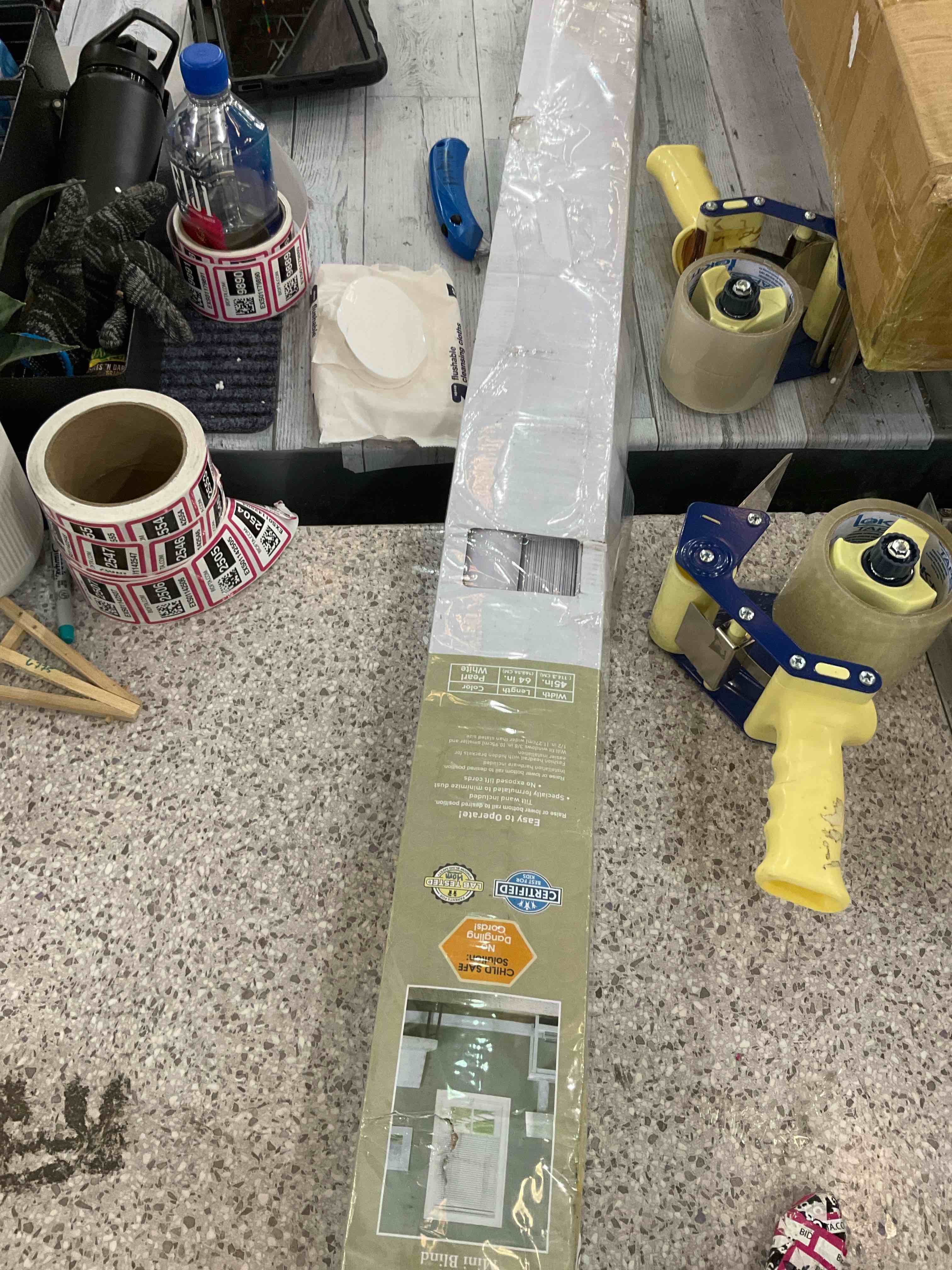 Achim Home Furnishings Cordless Morningstar 1" Light Filtering Mini Blind, Width 45inch, Pearl White