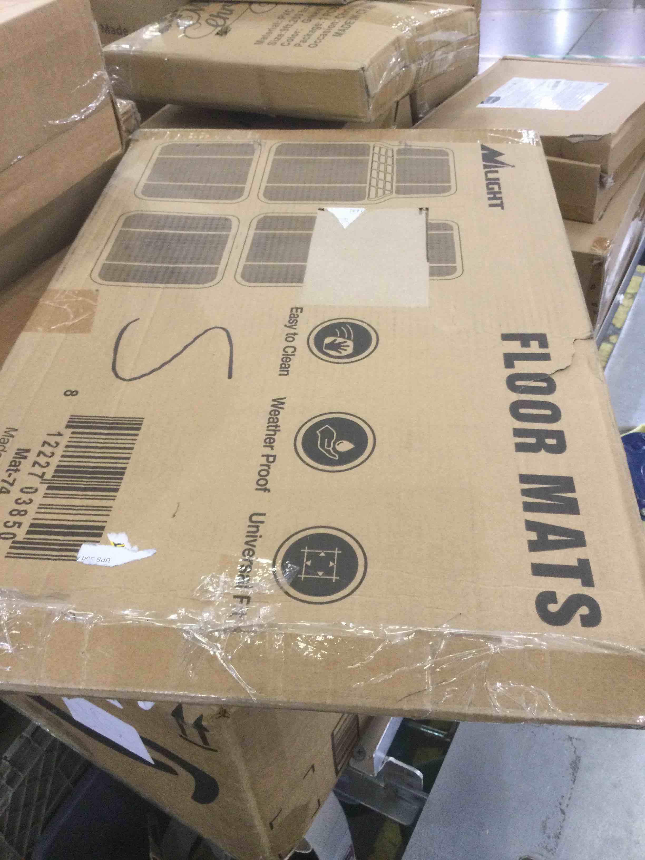 Nilight Rubber Floor Mats for Cars Trucks SUVs,Universal Trim to fit for Most Vehicles,All Weather Protection Heavy Duty Floor Liners,Pack of 4