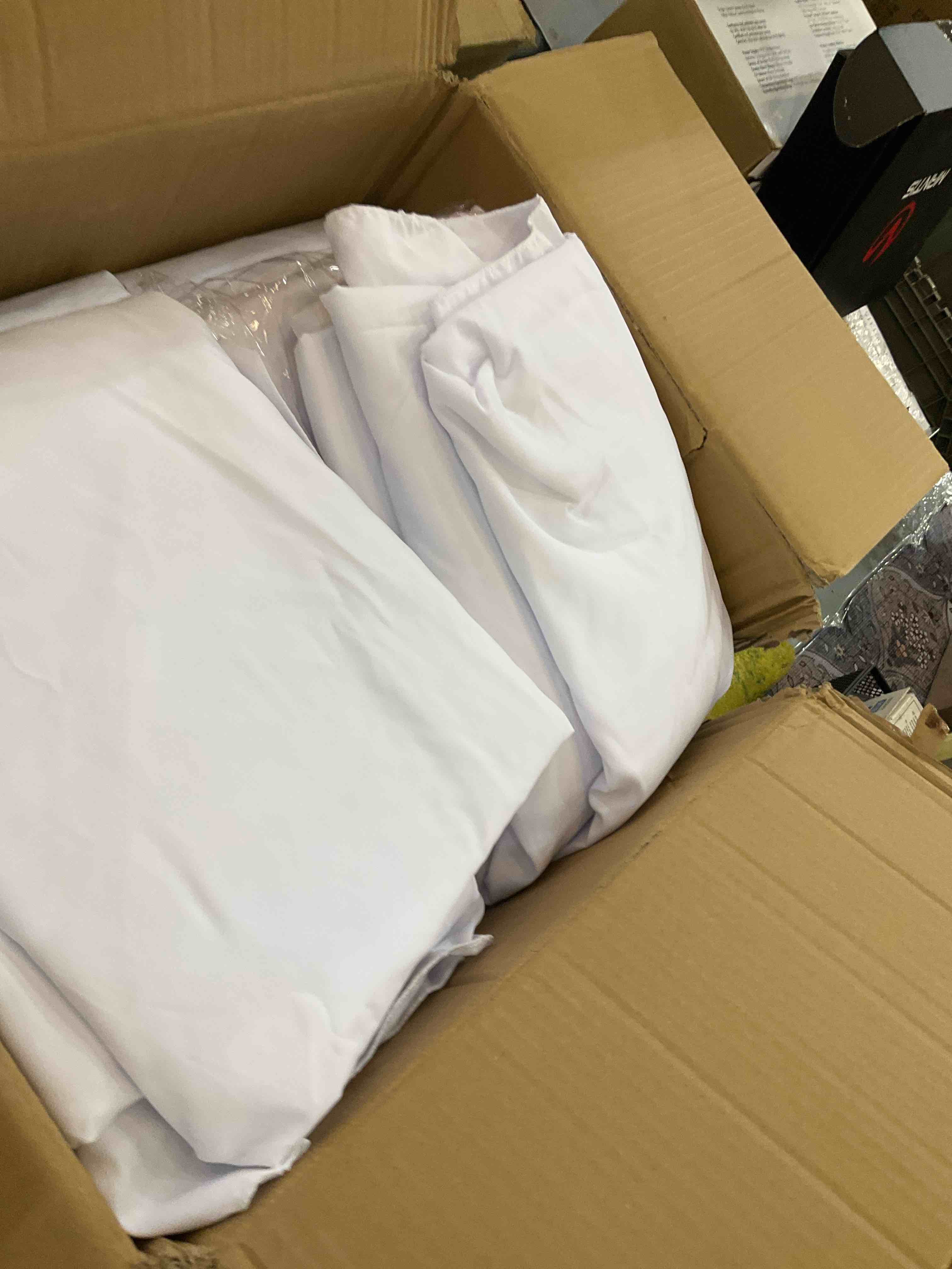 6 Pack White Tablecloth 90 x 156 Inch, Rectangle Tablecloth for 8 Foot Table, Rectangular Polyester Table Cloth Stain and Wrinkle Resistant Washable Fabric Table Covers for Wedding Dining Parties