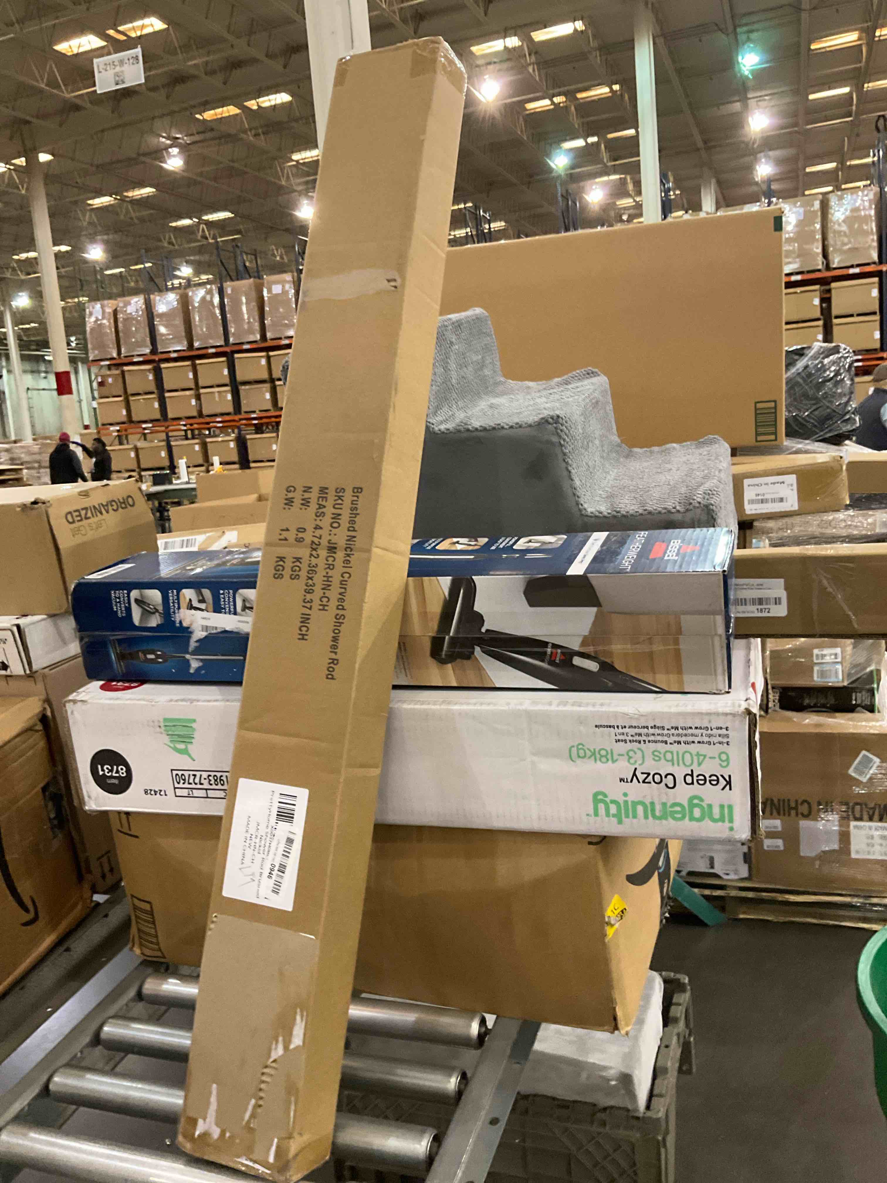 Adjustable Curved Shower Curtain Rod Rustproof Expandable 38-72 Inches Shower Rod Telescoping Design Extra Space Exquisite Customizable for Bathroom,Brushed Nickel