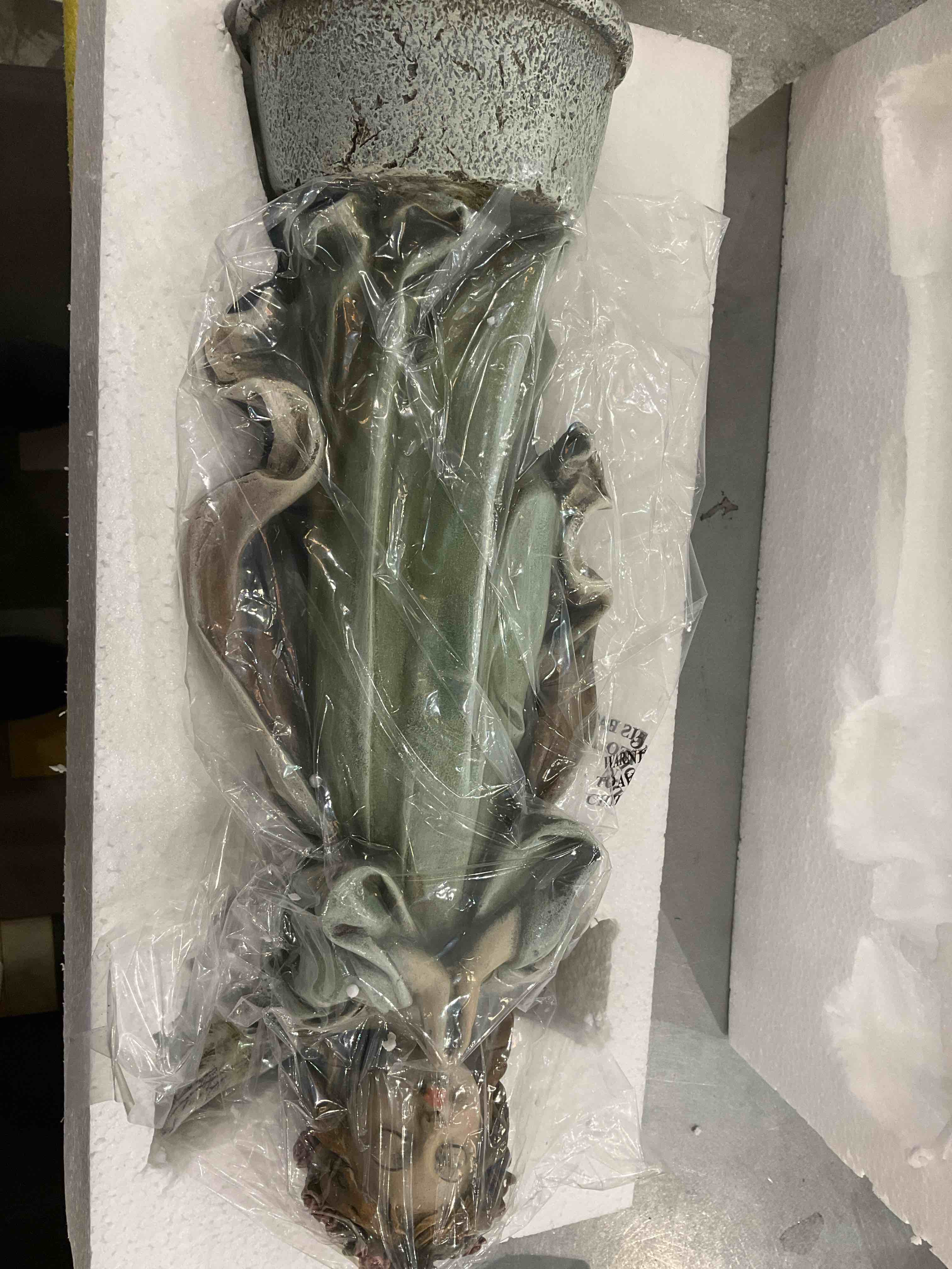 Napco Little Girl Praying Angel Muted Sage 4.5 x 14.5 Resin Musical Tabletop Figurine