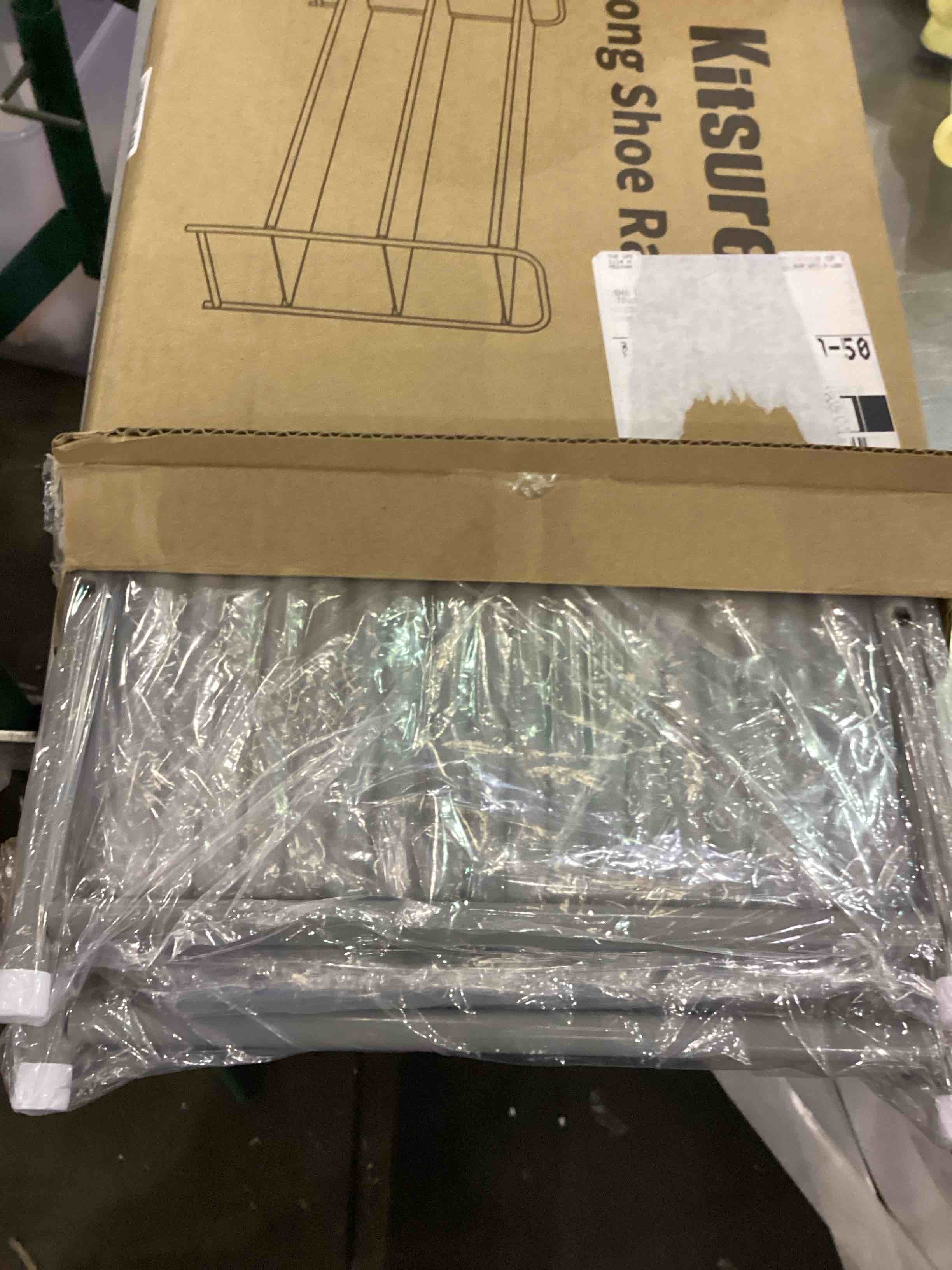 Kitsure Shoe Rack for Entryway - Sturdy & Durable Long Shoe Organizer for Closet, 3-Tier Space-Saving Metal Shoe Shelf for up to 24 Pairs, Stackable Shoe Rack Organizer for Garage & Corridor, Gray