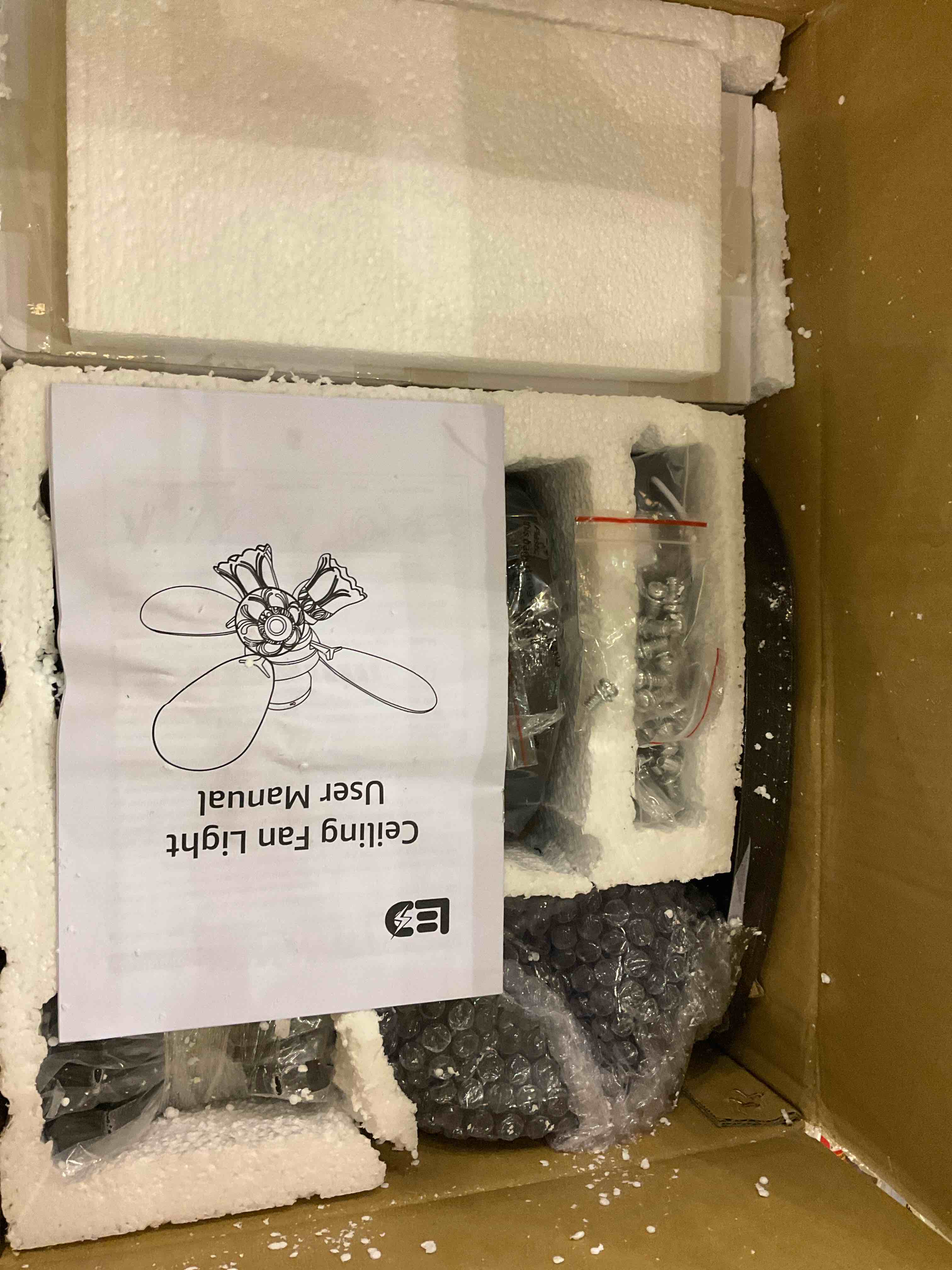 LEDIARY Farmhouse Flush Mount Ceiling Fans with Lights, 28" Small Low Profile Ceiling Fans with Remote Control, Reversible Motor and 6 Speeds for Outdoor/Indoor Bedroom Patio, Bulb Not Included