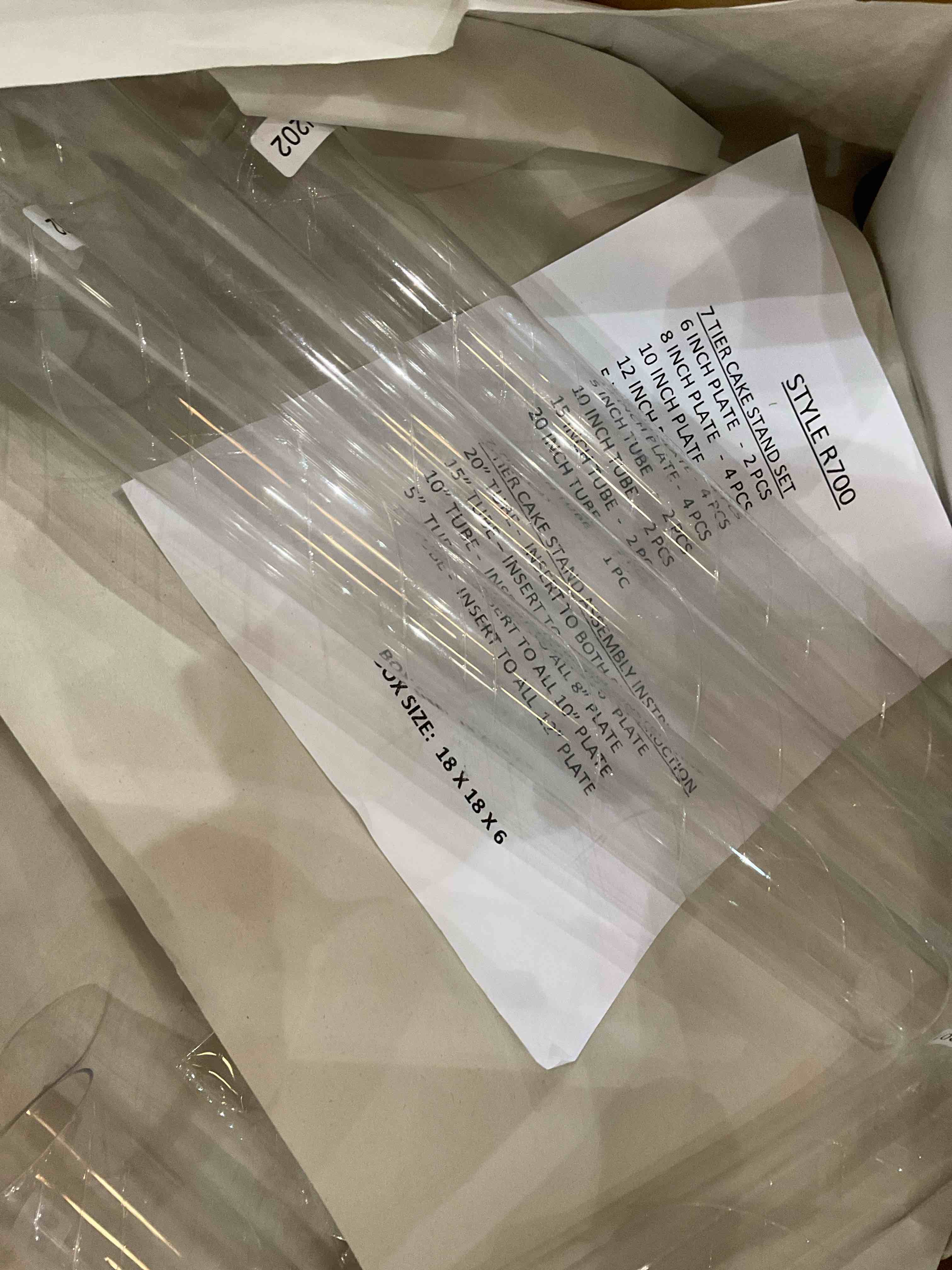 7 Tier Clear Cascade Wedding Cake Stand /5 