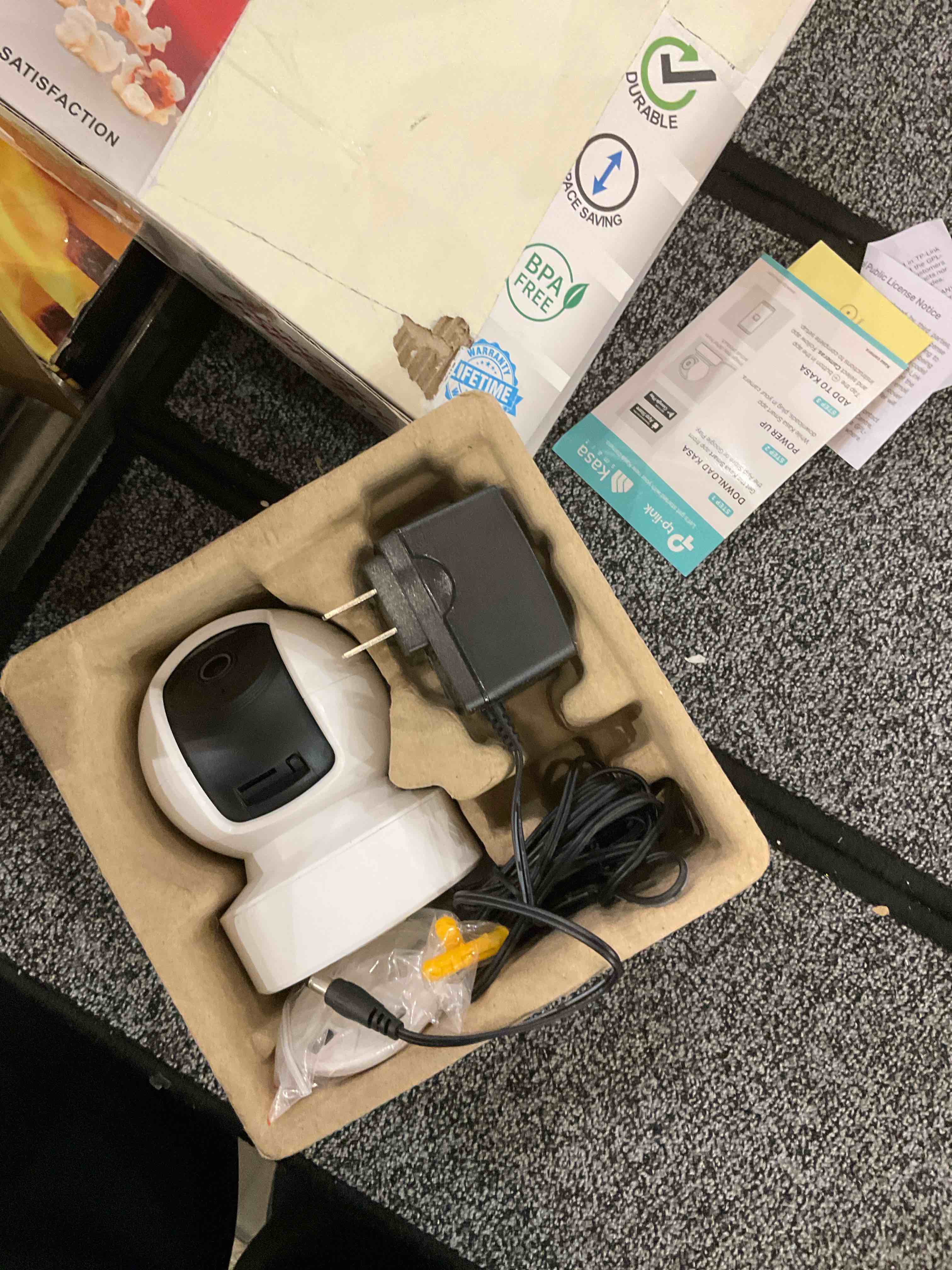 Kasa Indoor Pan/Tilt Smart Security Camera, 1080p HD Dog Camera 2.4GHz with Night Vision, Motion Detection for Baby and Pet Monitor, Cloud & SD Card Storage, Works with Alexa & Google Home (EC70)