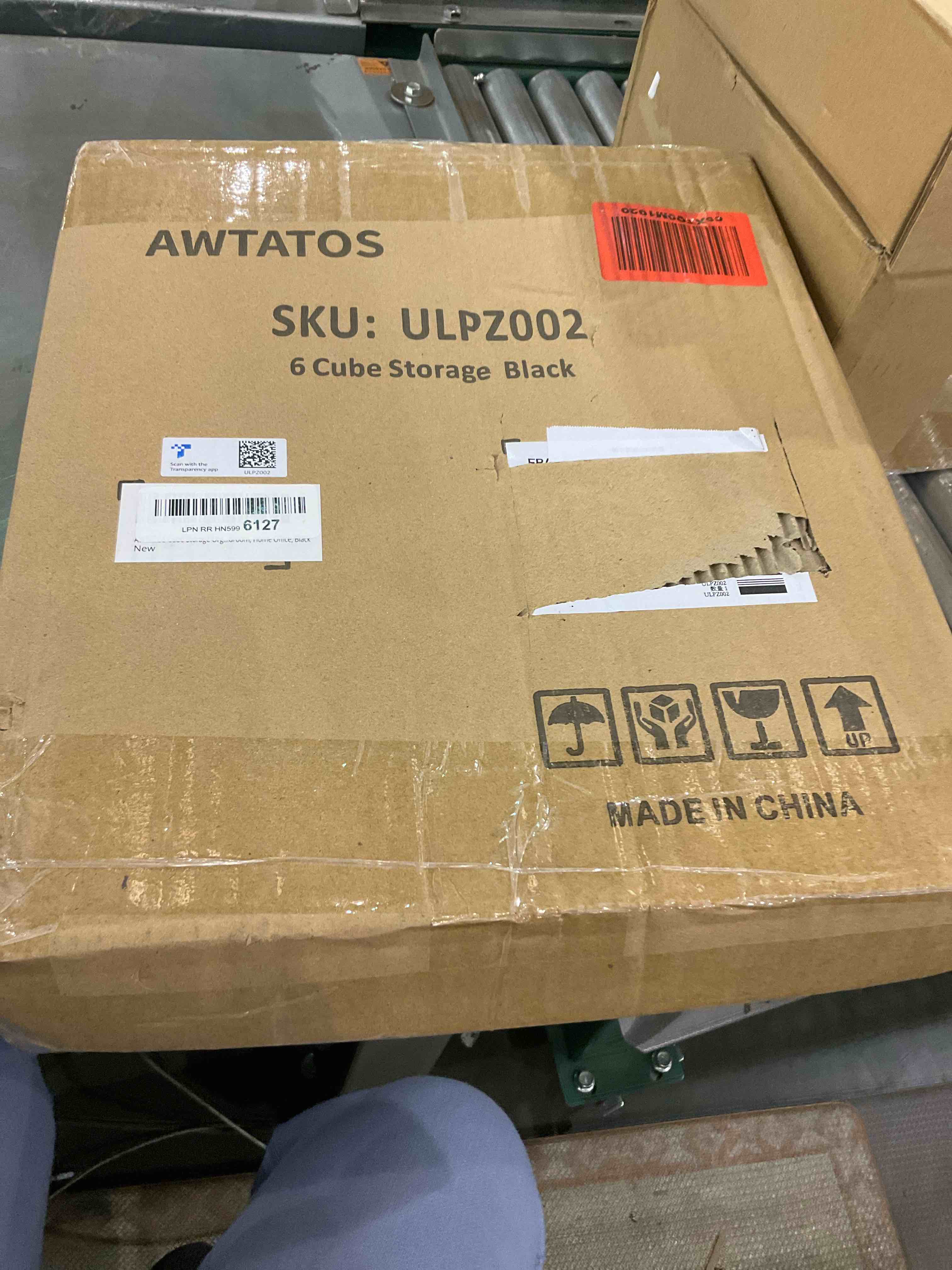 AWTATOS Cube Storage Organizer, Storage Cubes Shelves Bookshelf, 6 Cube Closet Organizers and Storage, DIY Stackable Plastic Clothes Organizer Shelving for Bedroom, Home Office, Black