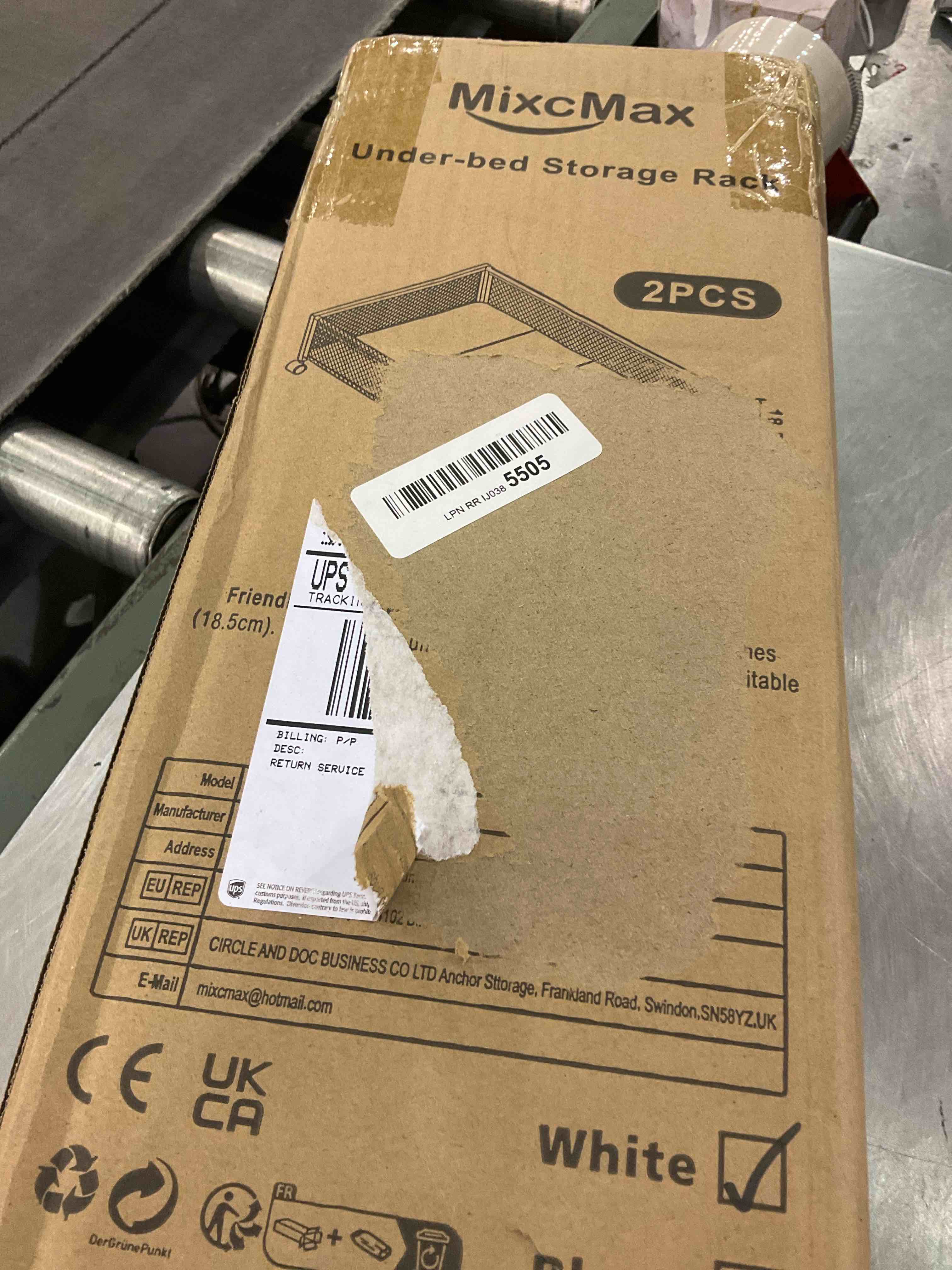 MixcMax Under Bed Storage with Wheels - Rolling Underbed Storage Containers with Lid, Metal Under Bed Shoe Storage Organizer Drawer, Underbed Storage Bins for Clothes Toys Books (2 Pack, White)