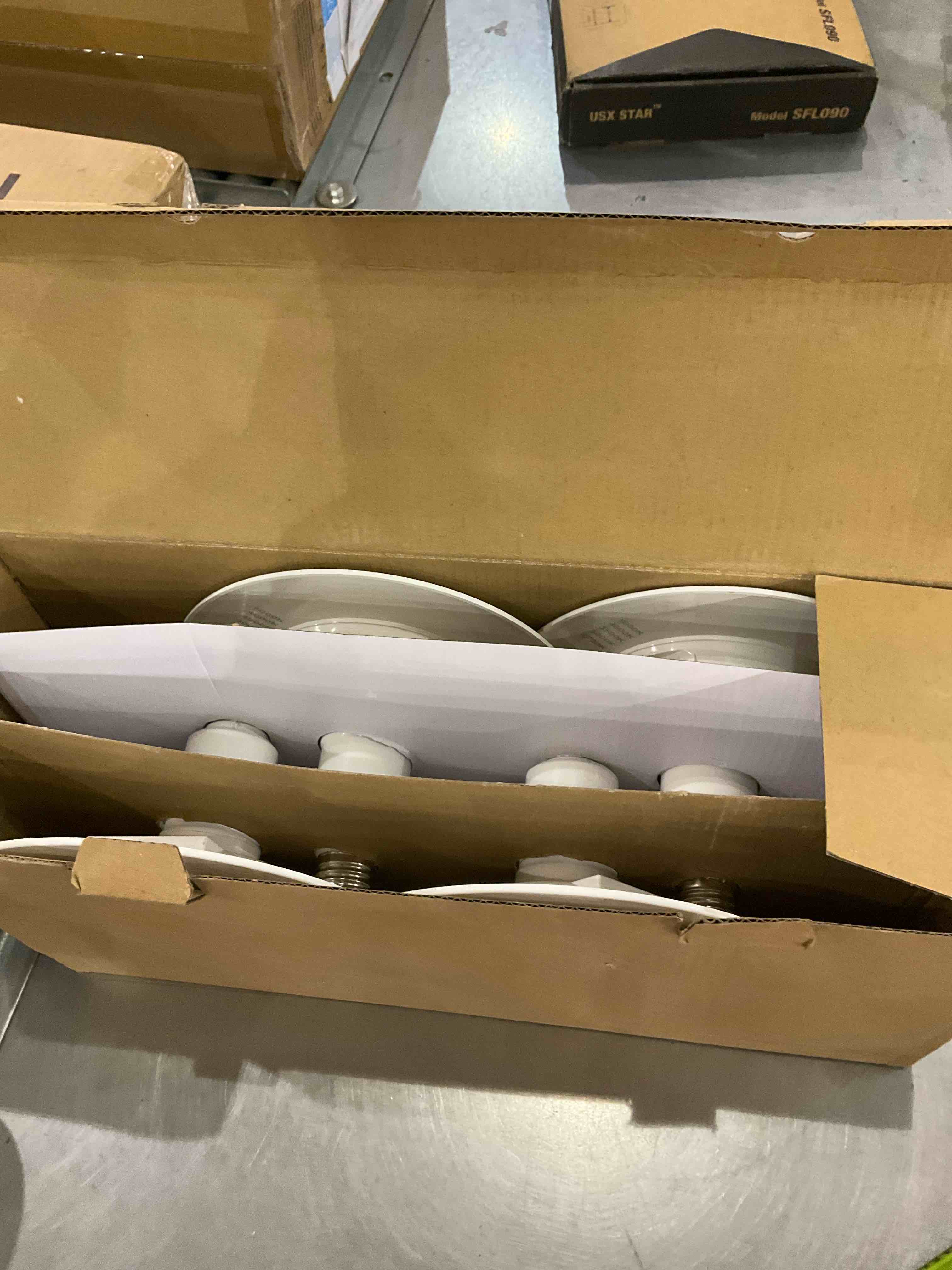 Jolux 4 Pack 5/6 Inch 5CCT Retrofit LED Recessed Lighting,Selectable 2700K/3000K/3500K/4000K/5000K,Dimmable Can Lights,Adjustable Retrofit Downlight Installation,12W=60W,800Lumen,E26 Base,Slope