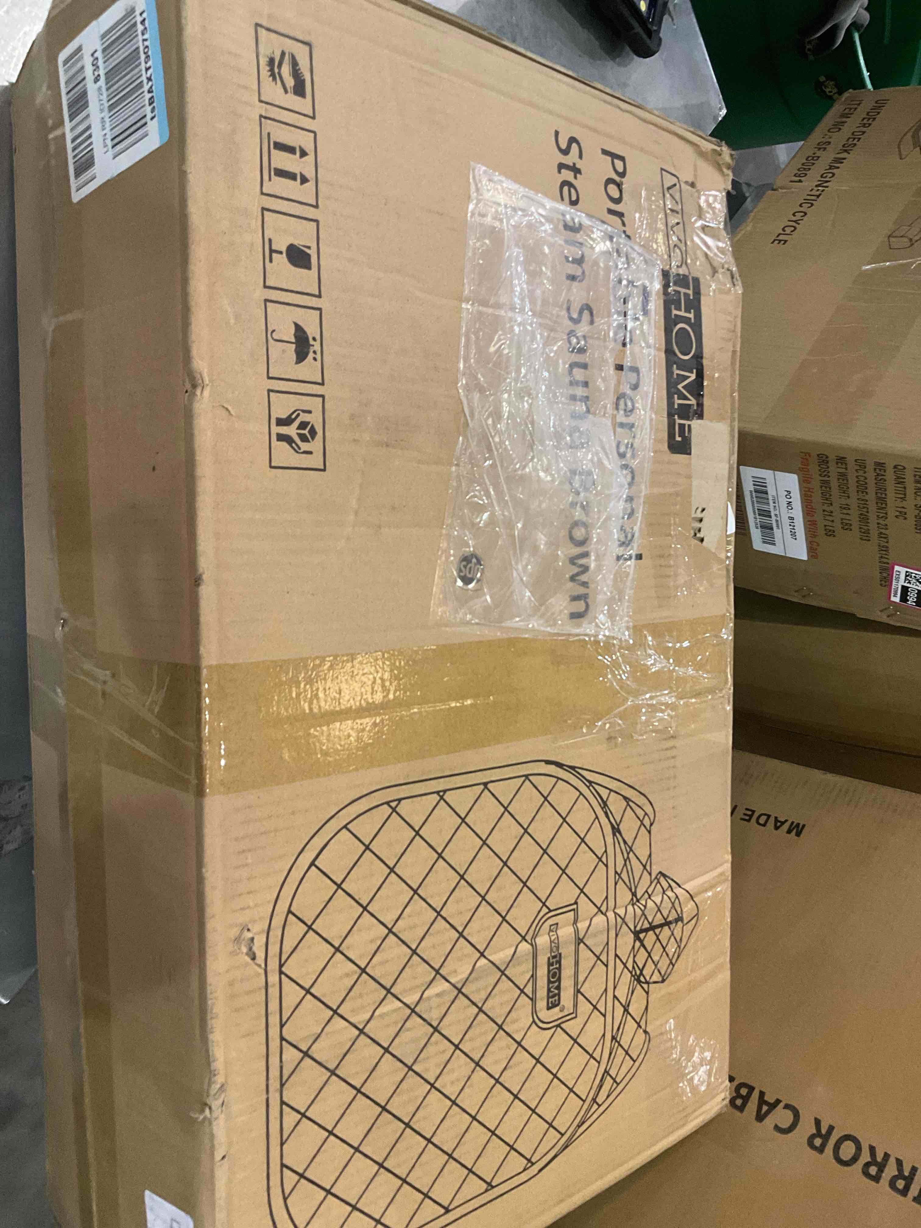 portable personal steam sauna brown