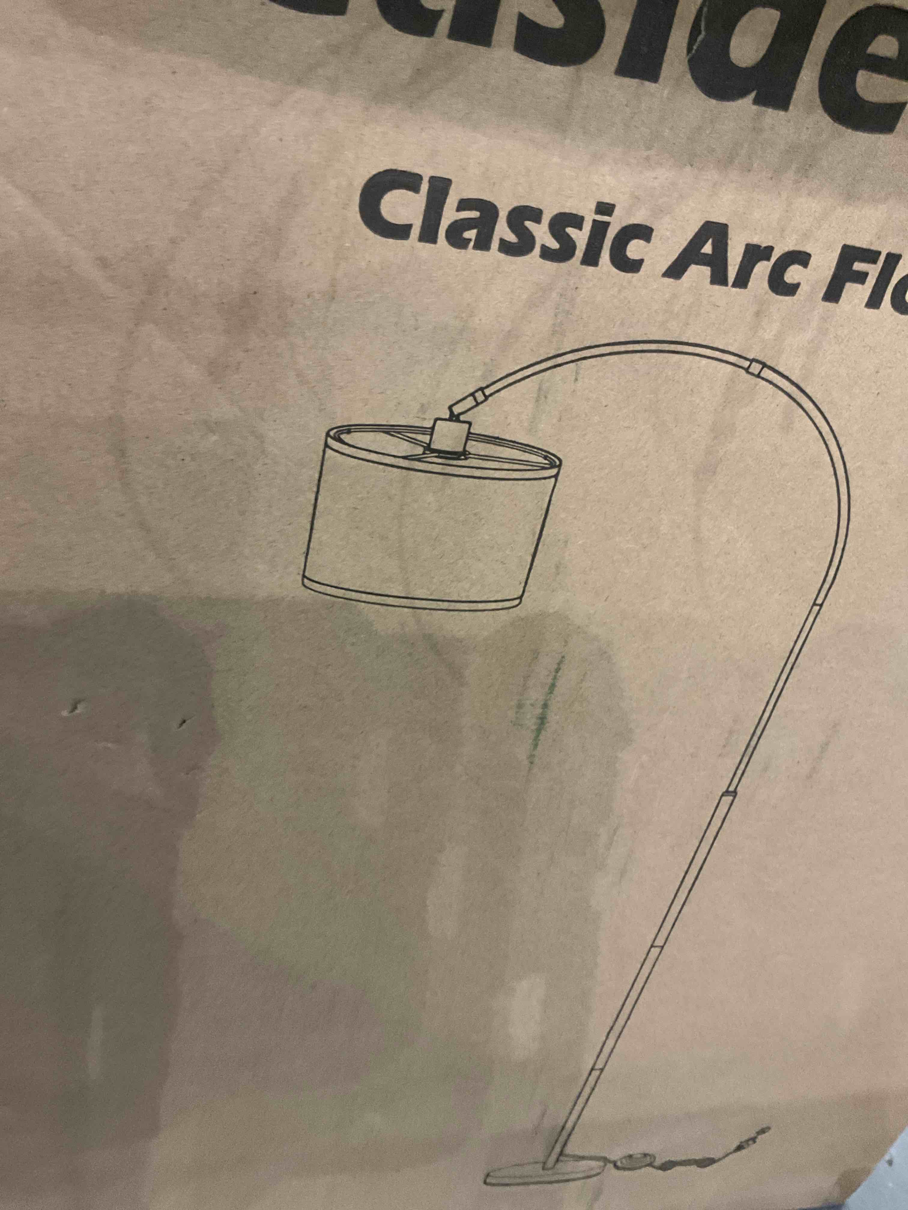 Arc Floor Lamps for Living Room, Modern Standing Lamp with Adjustable Hanging Drum Shade, Tall Pole Lamp with Foot Switch, Over Couch Arched Reading Light for Bedroom, Office (Black)