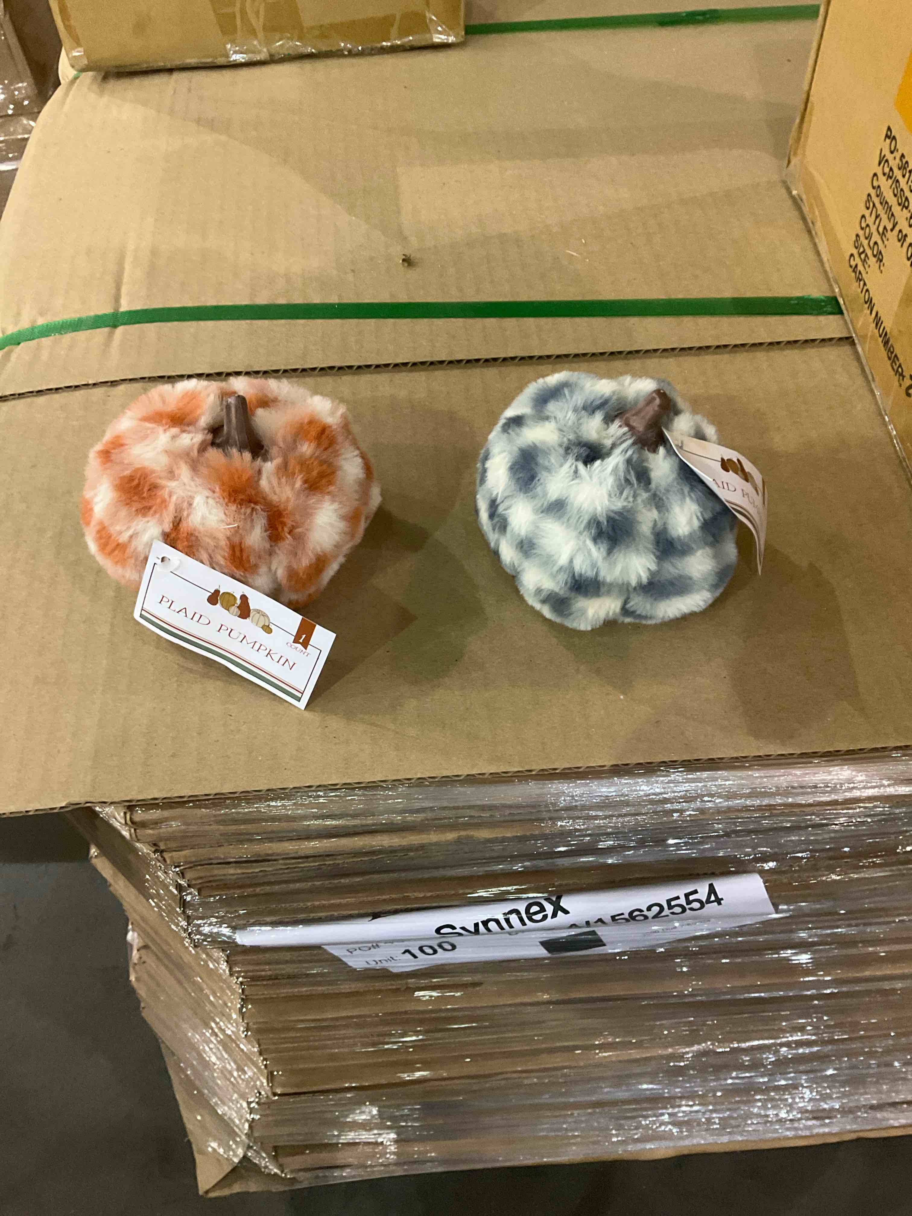 mini plaid pumpkins 